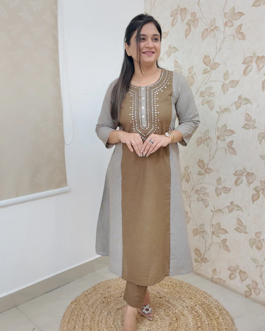 Kanya Handloom Embroidered Pant Set - Image 9