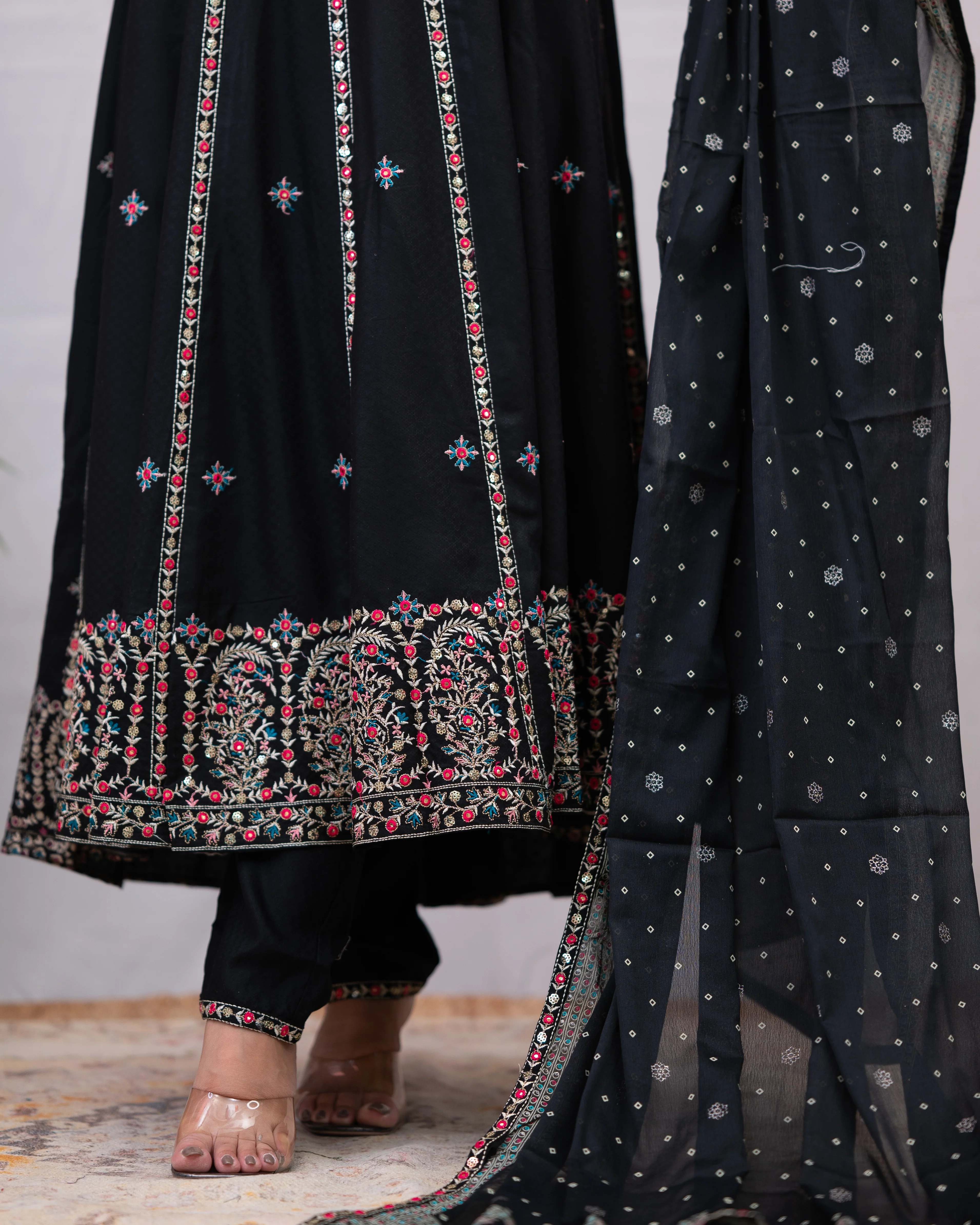 Karishma Rayon Embroidered Anarkali Set - Image 11