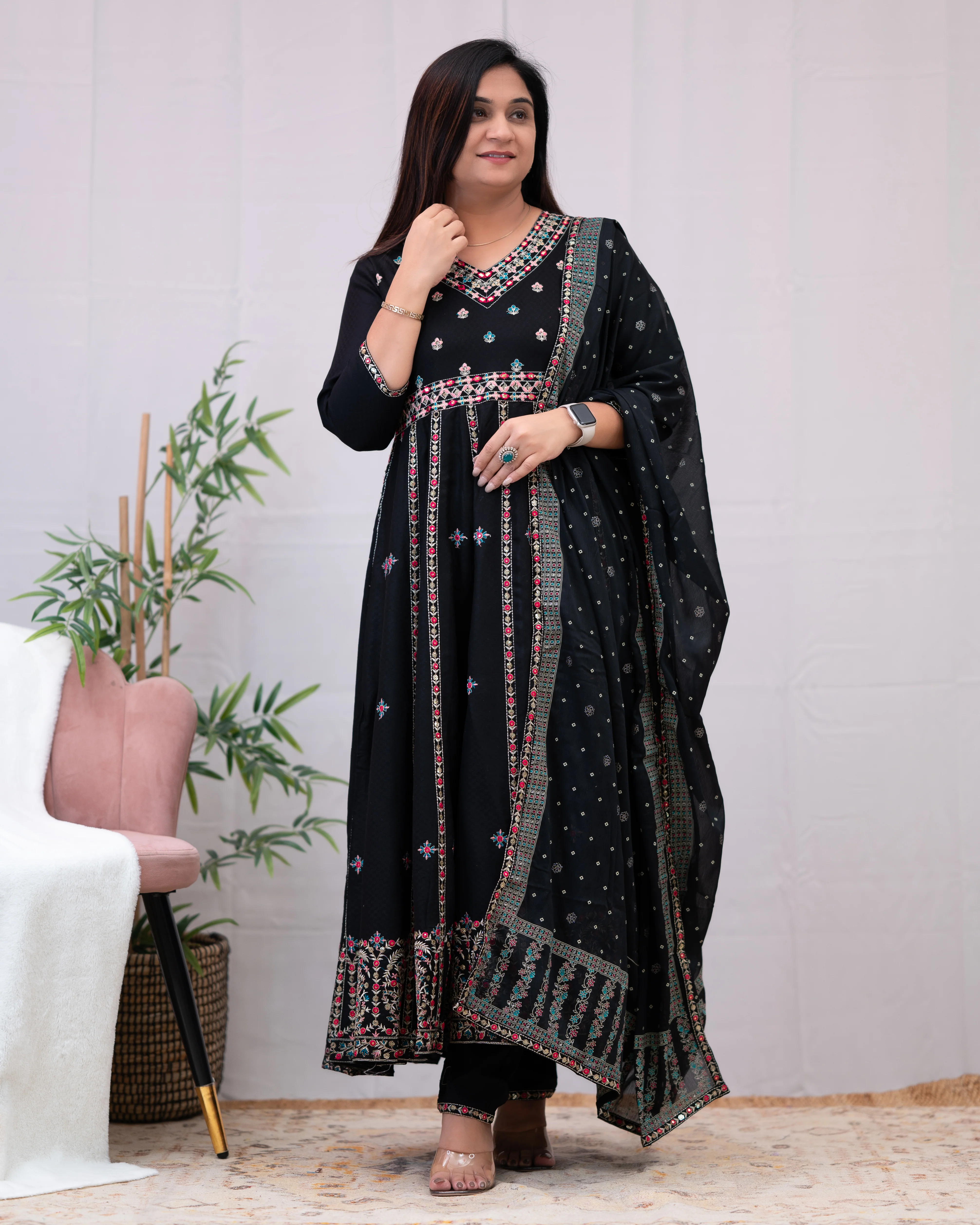 Karishma Rayon Embroidered Anarkali Set - Image 8