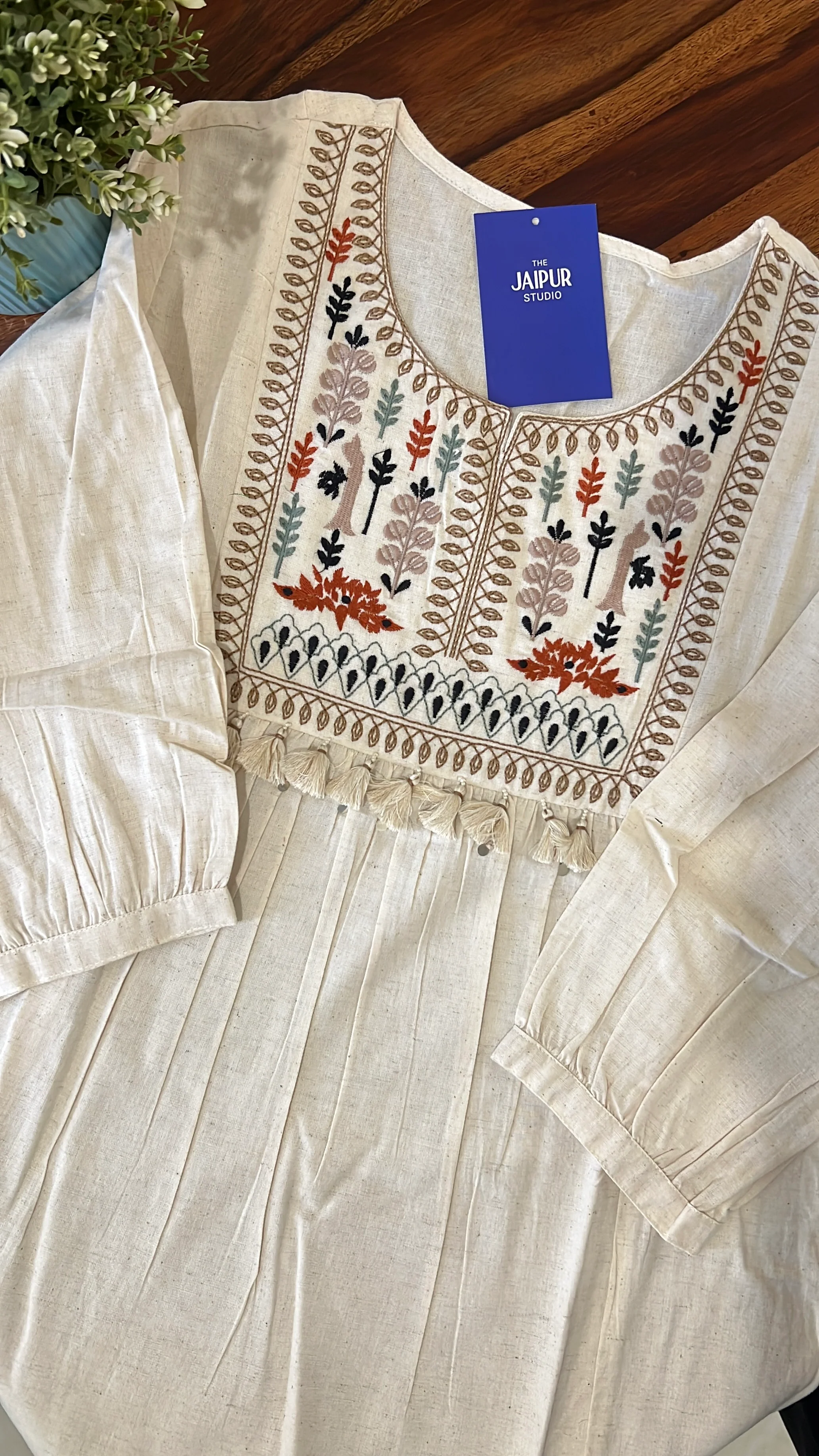 Krisha Cotton Embroidered Short Top - Image 2