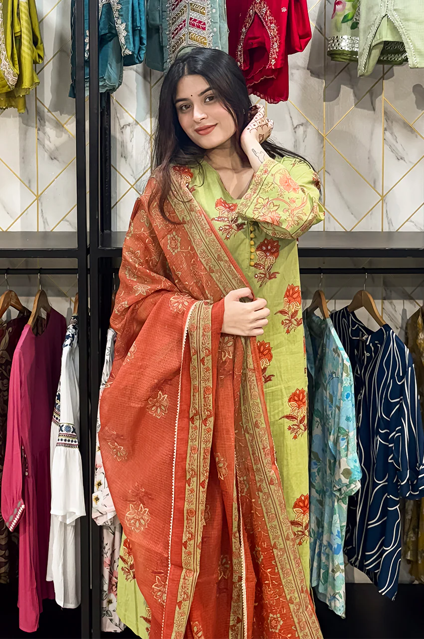 Lasya Premium Cotton Embroidered Pakistani Pant Set - Image 6