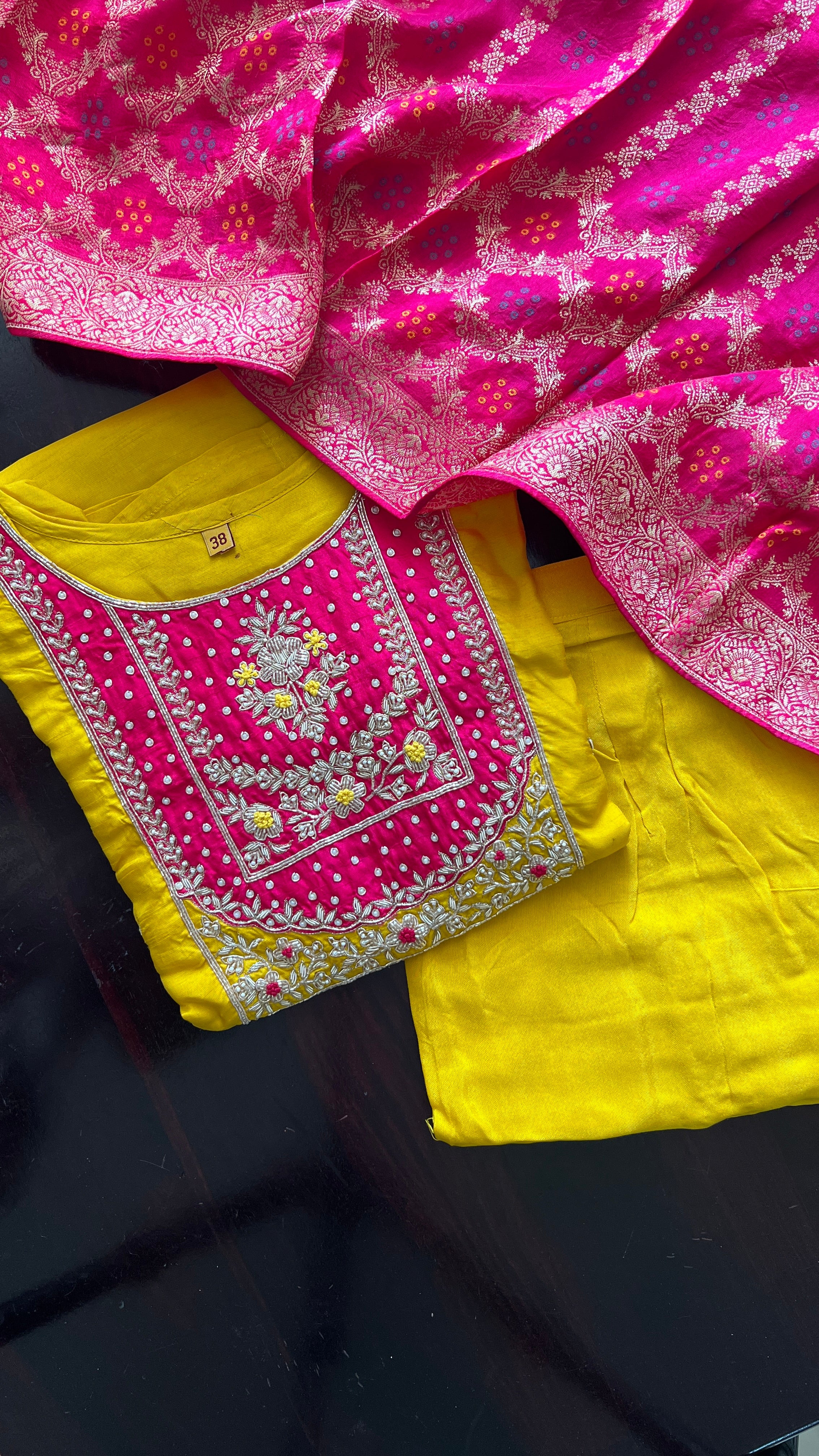 Laya Silk Festive HandEmbroidered Pant Set - Image 6