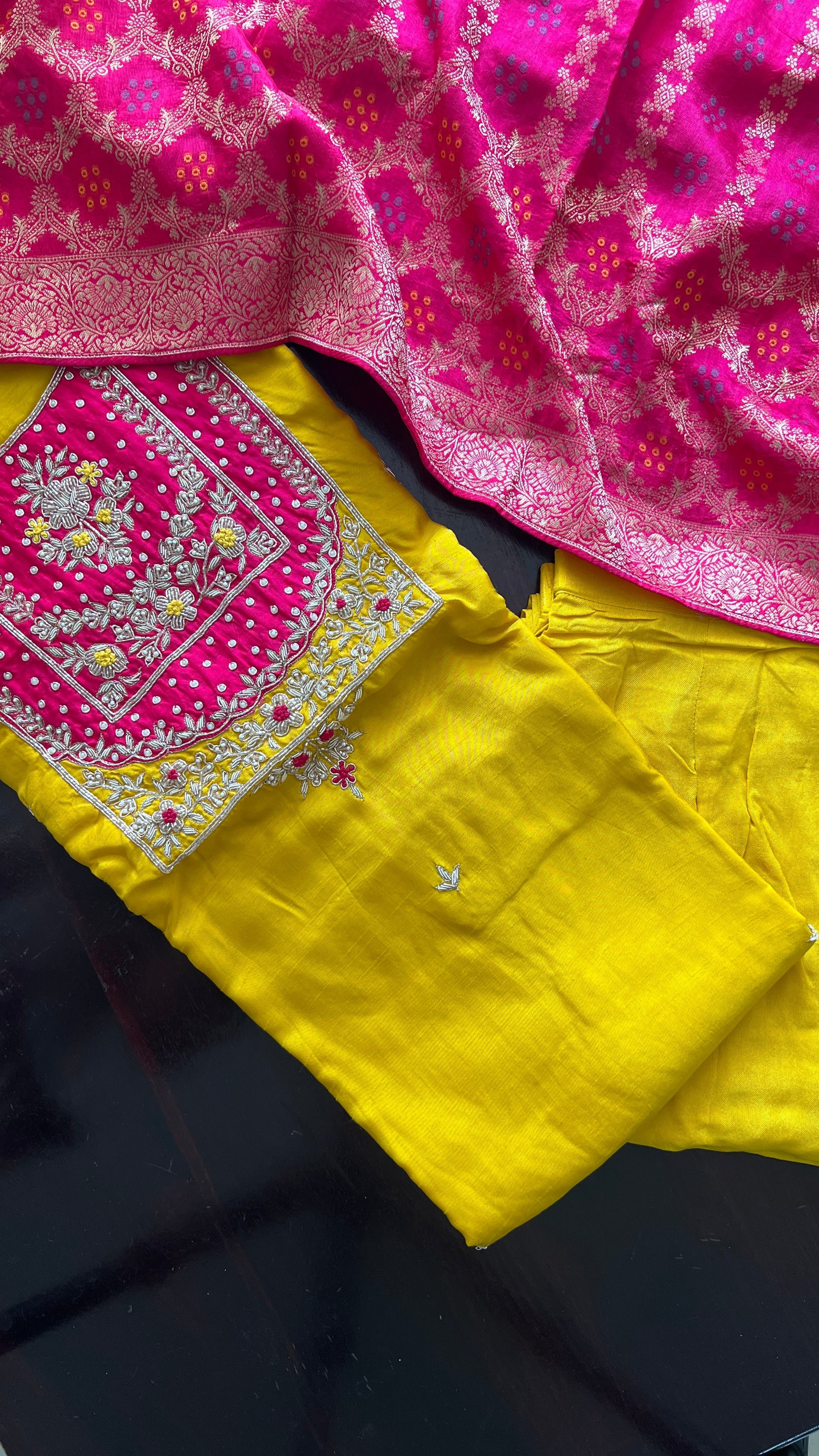 Laya Silk Festive HandEmbroidered Pant Set - Image 7