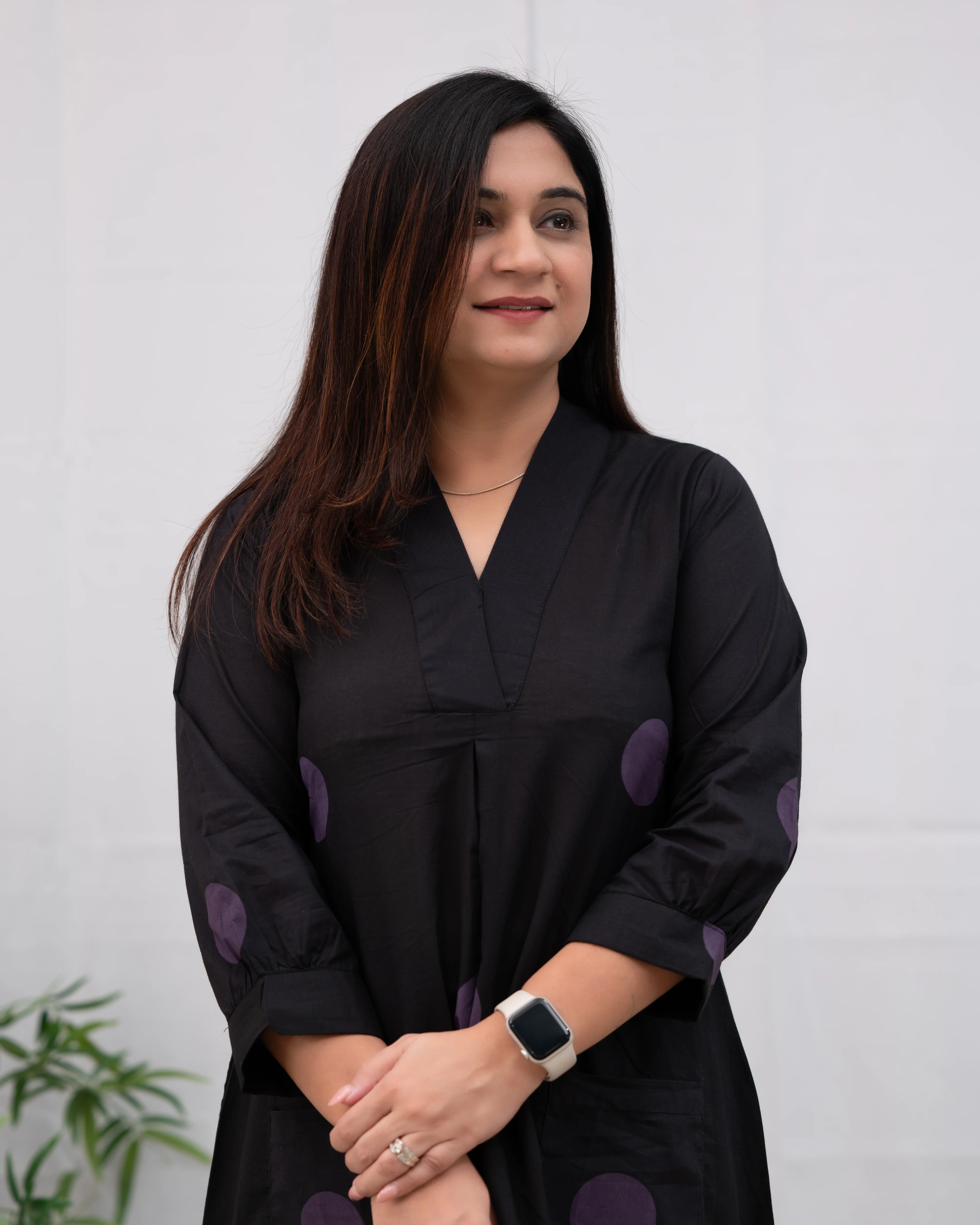 Leena Polka Print Cotton A-line Coord Set - Image 13