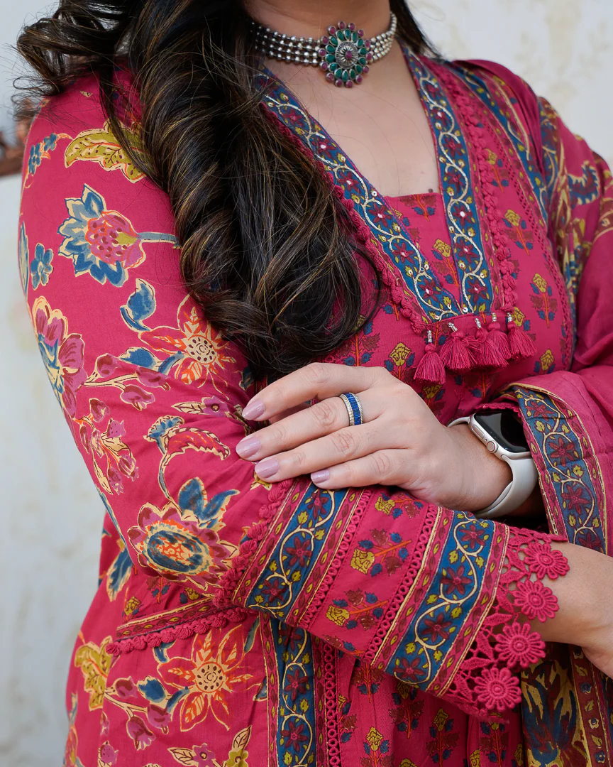 Libha Cotton Embroidered A-line Divider set - Image 16