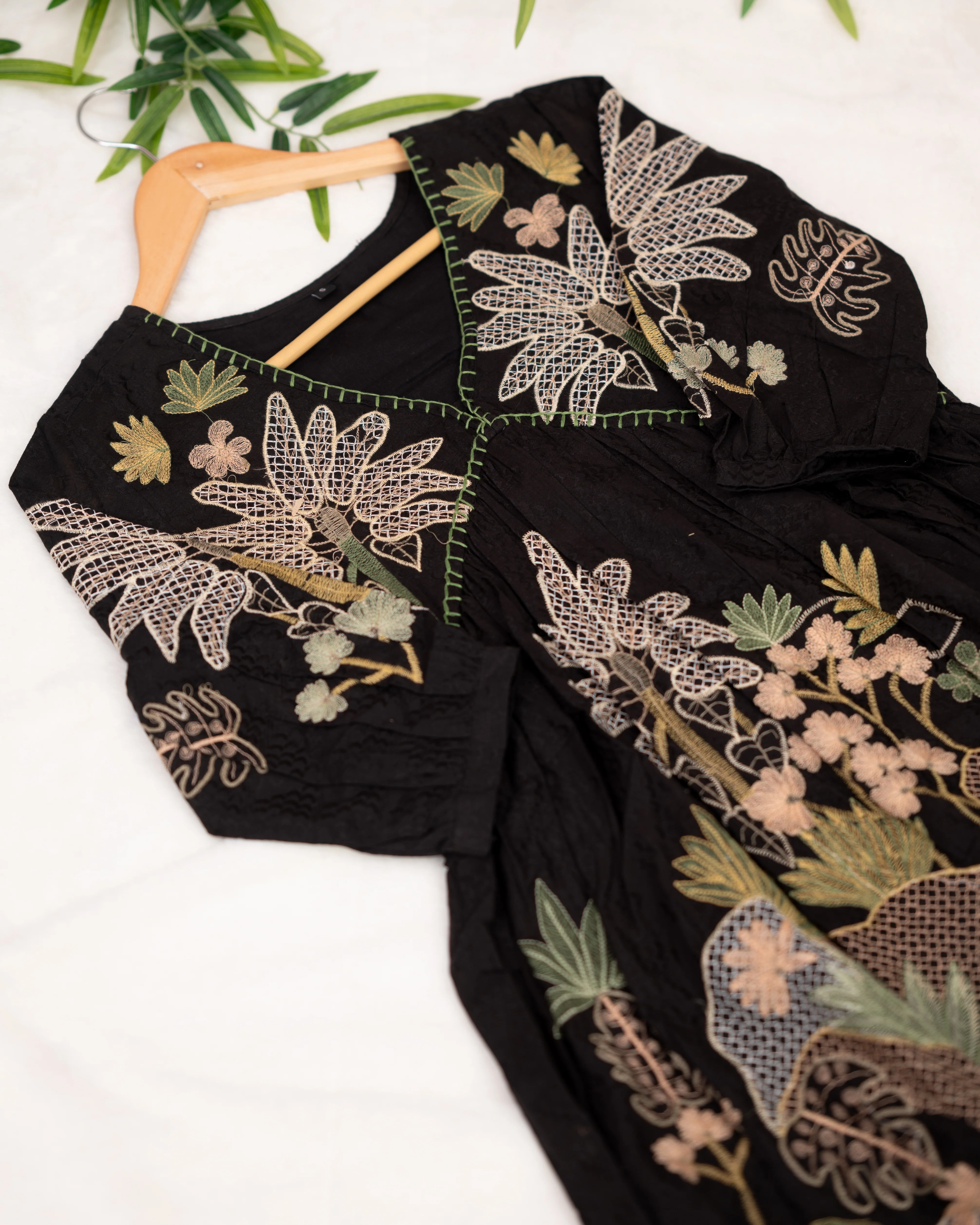 Marigold Cotton Embroidered Cotton Dress - Image 7