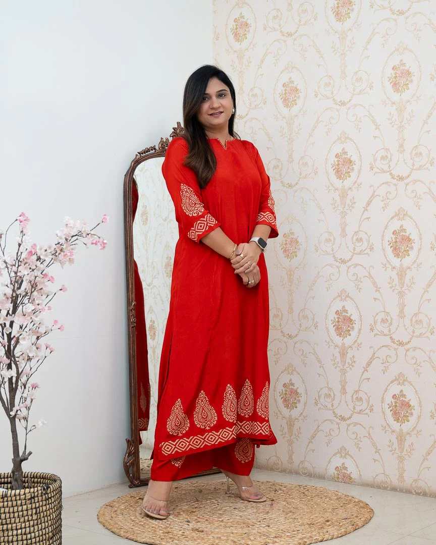 Mayra Muslin Handblock Print Coord Set - Image 3