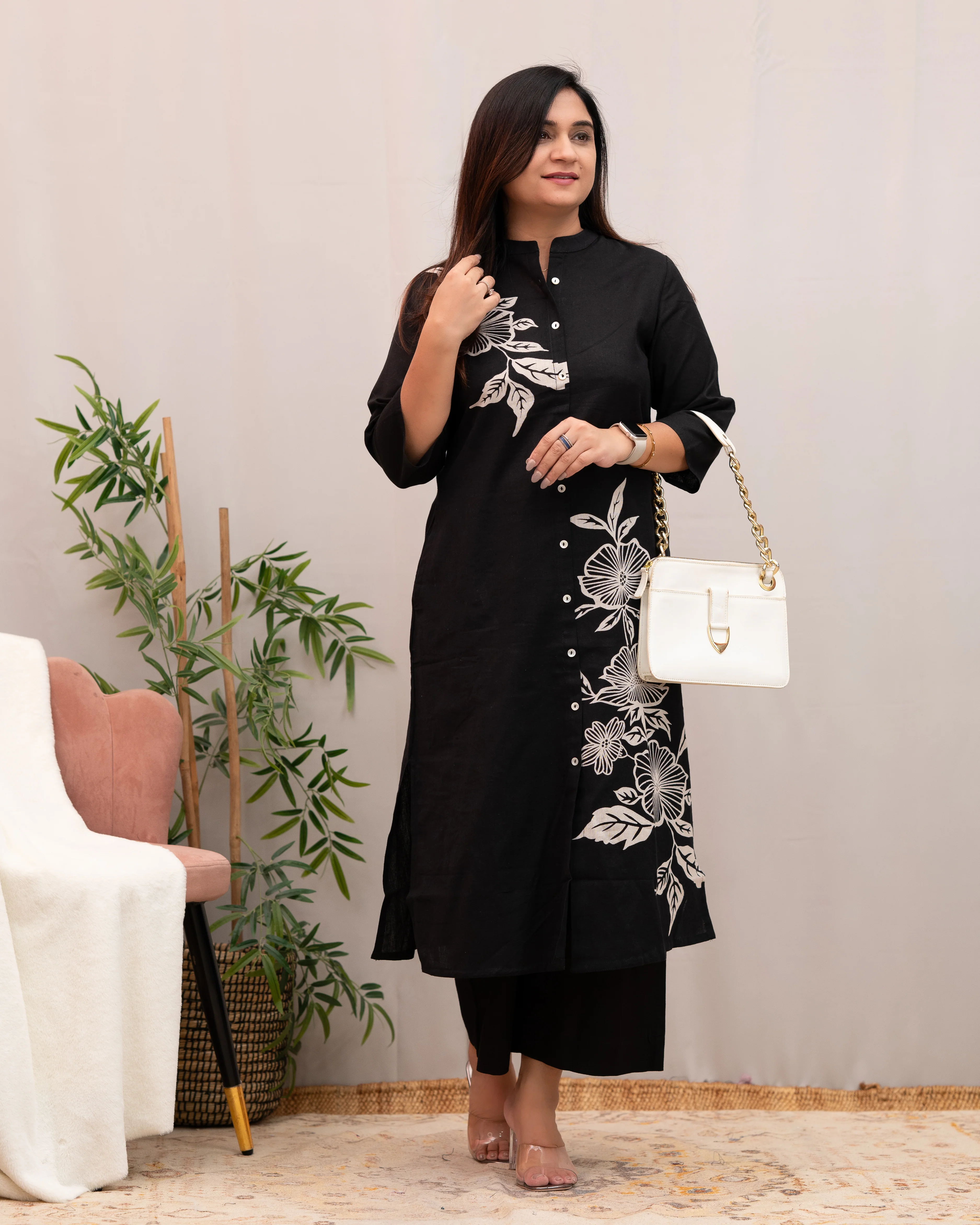 Mehreen Cotton A-line Plazo Set - Image 12