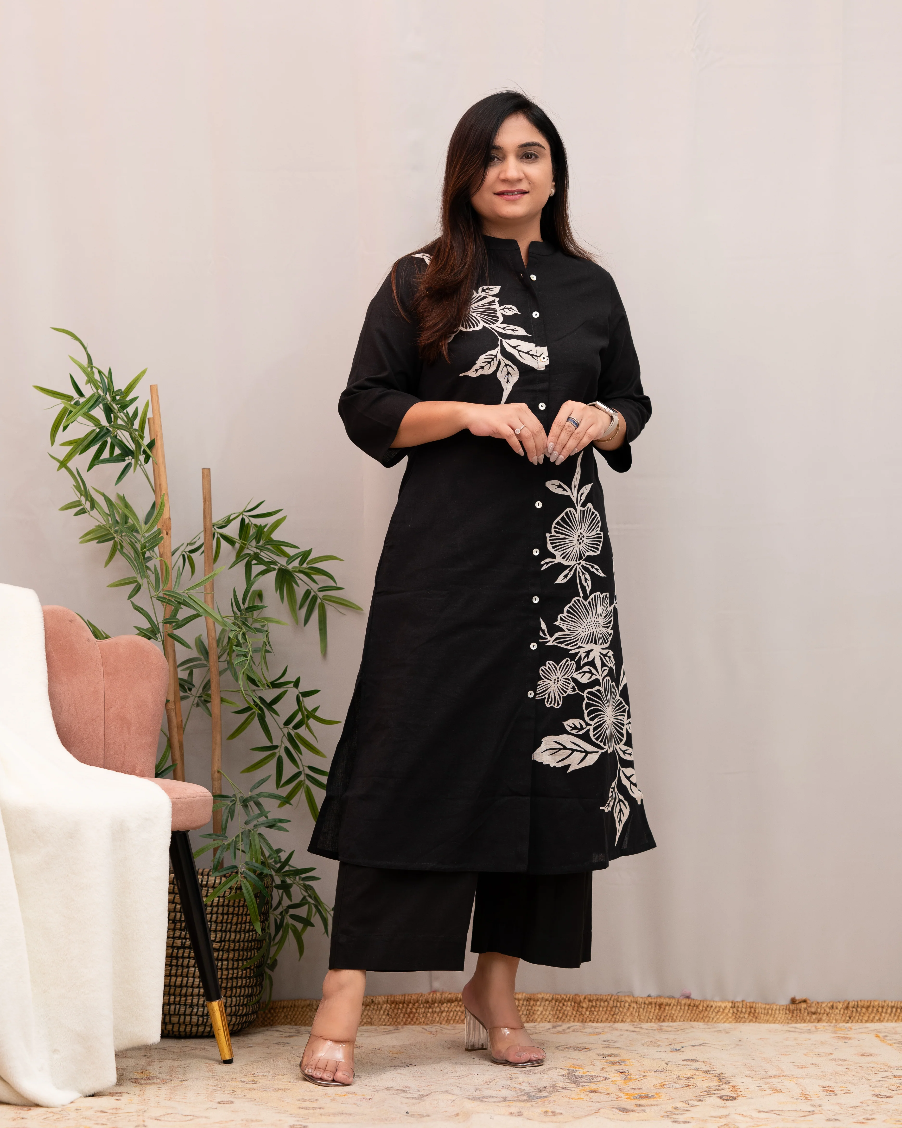 Mehreen Cotton A-line Plazo Set - Image 13