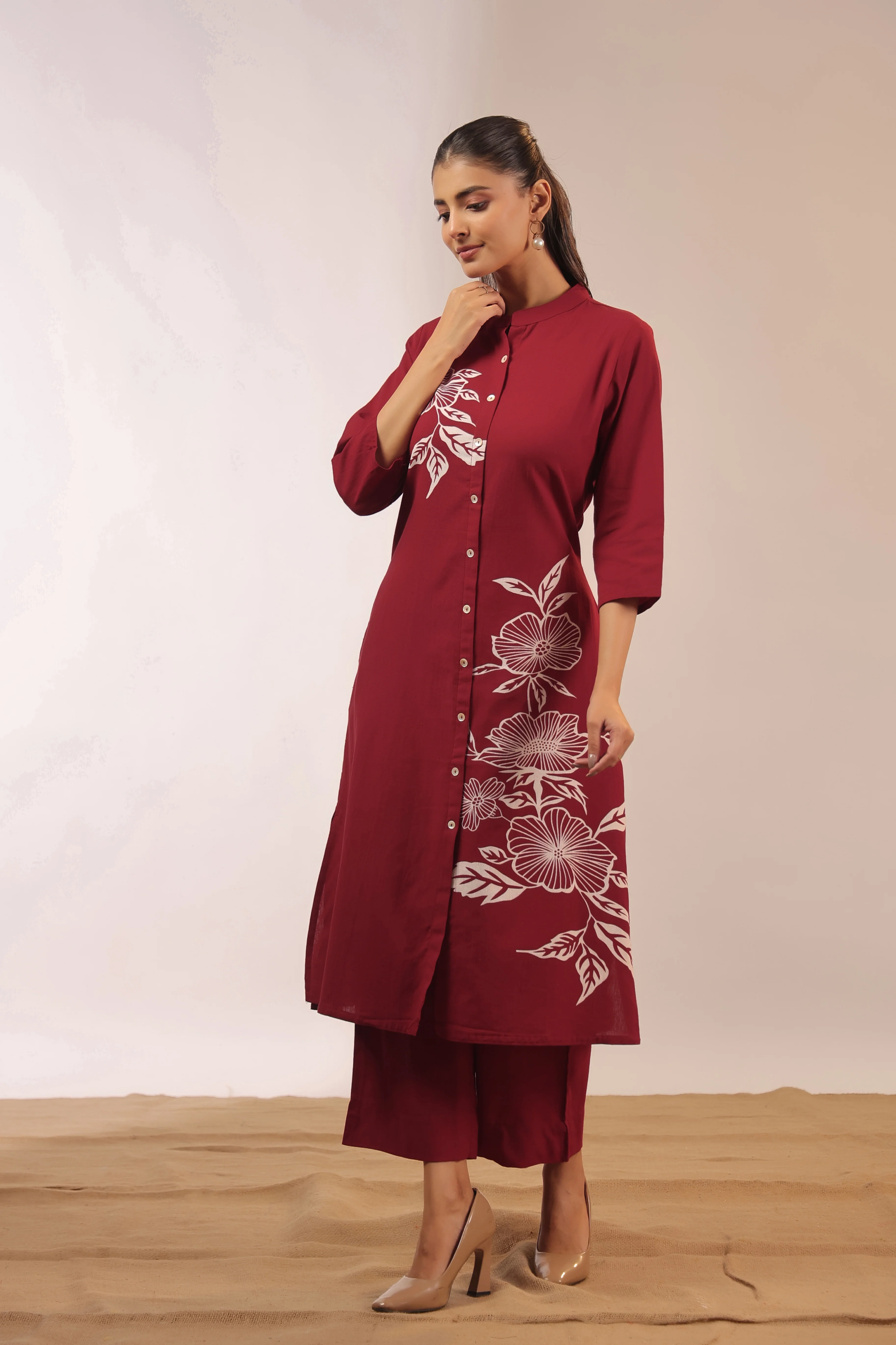 Mehreen Cotton A-line Plazo Set - Image 5
