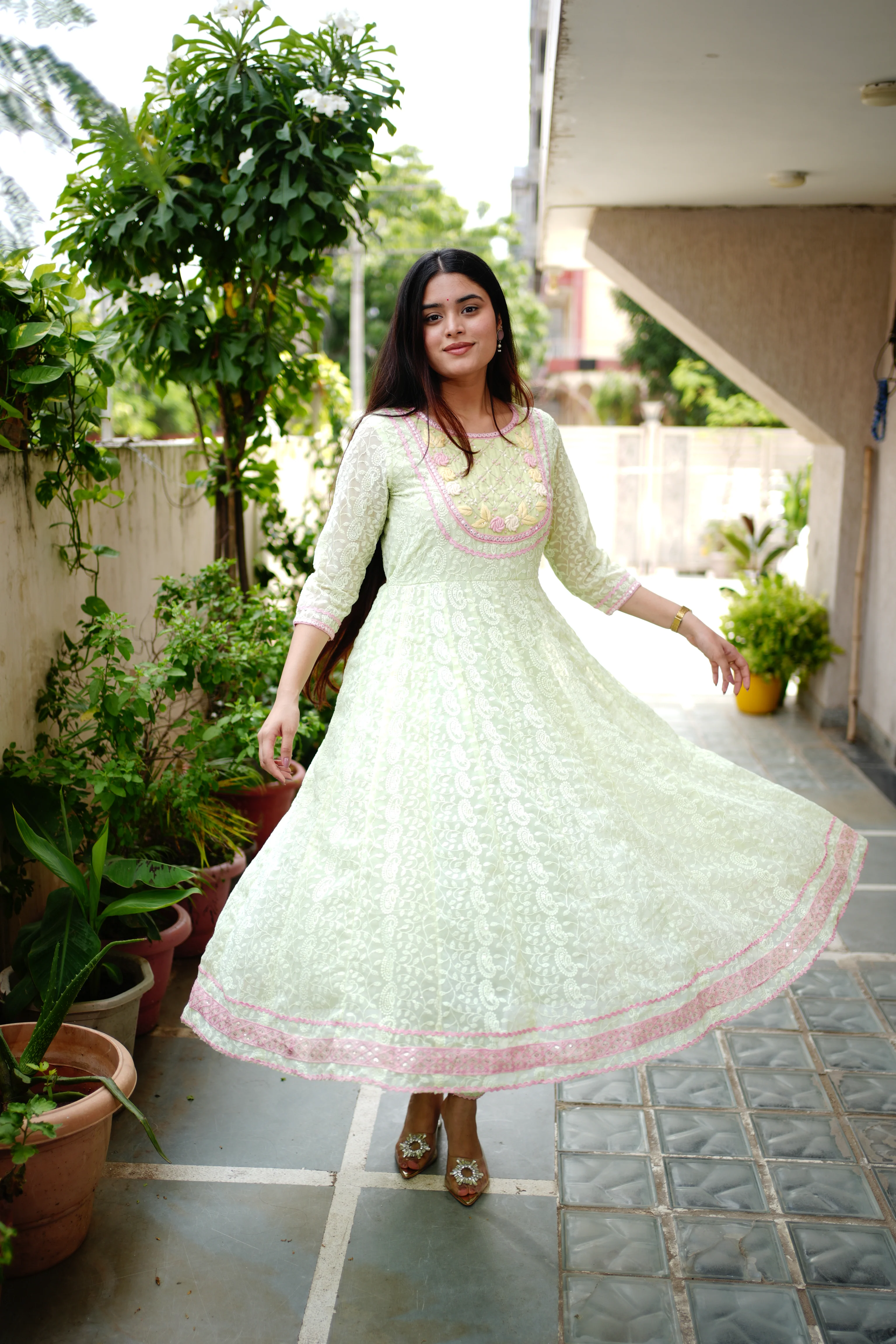 Mia Georgette HandEmbroidered Anarkali Set - Image 15