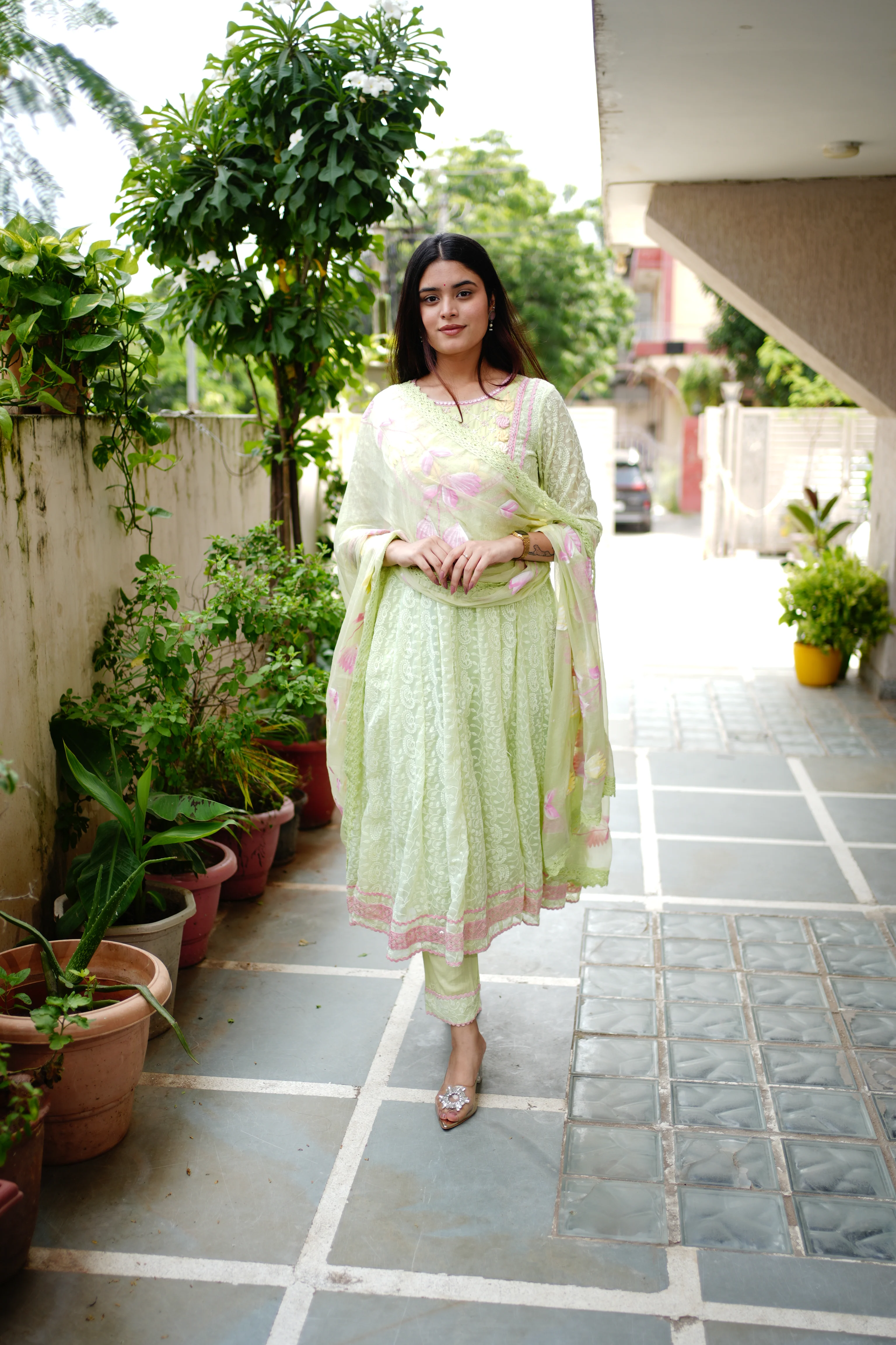Mia Georgette HandEmbroidered Anarkali Set - Image 4