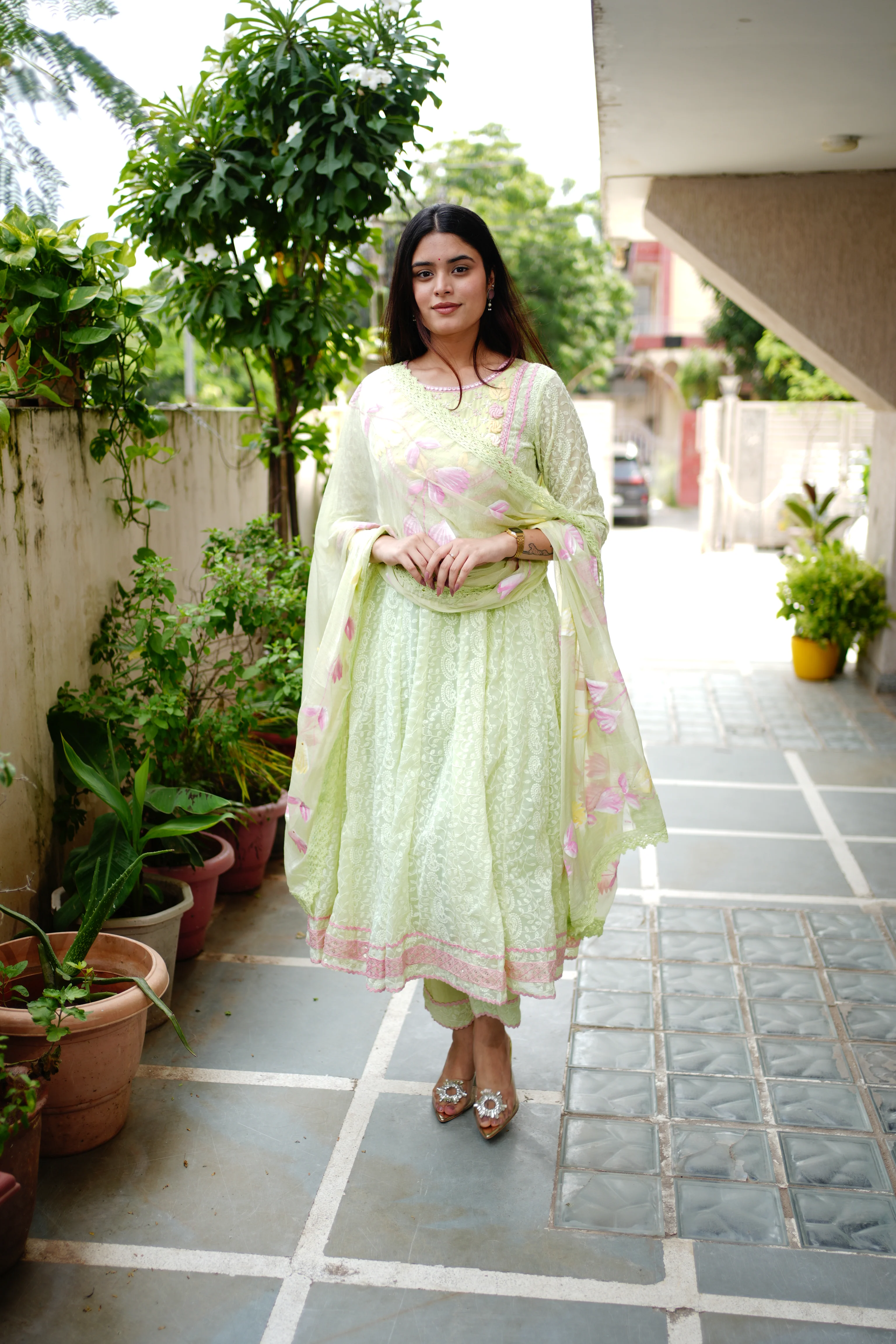 Mia Georgette HandEmbroidered Anarkali Set - Image 5