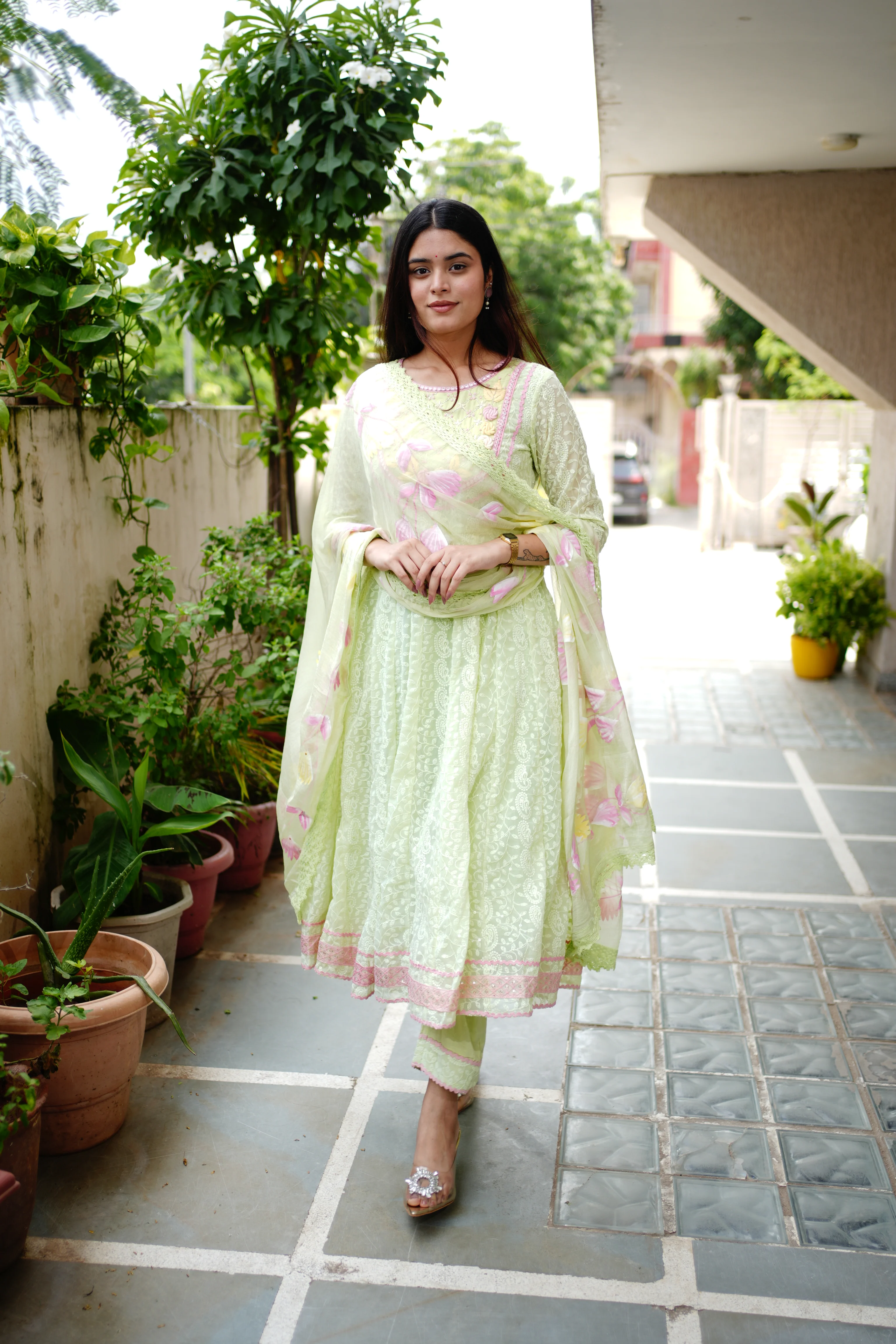 Mia Georgette HandEmbroidered Anarkali Set - Image 6