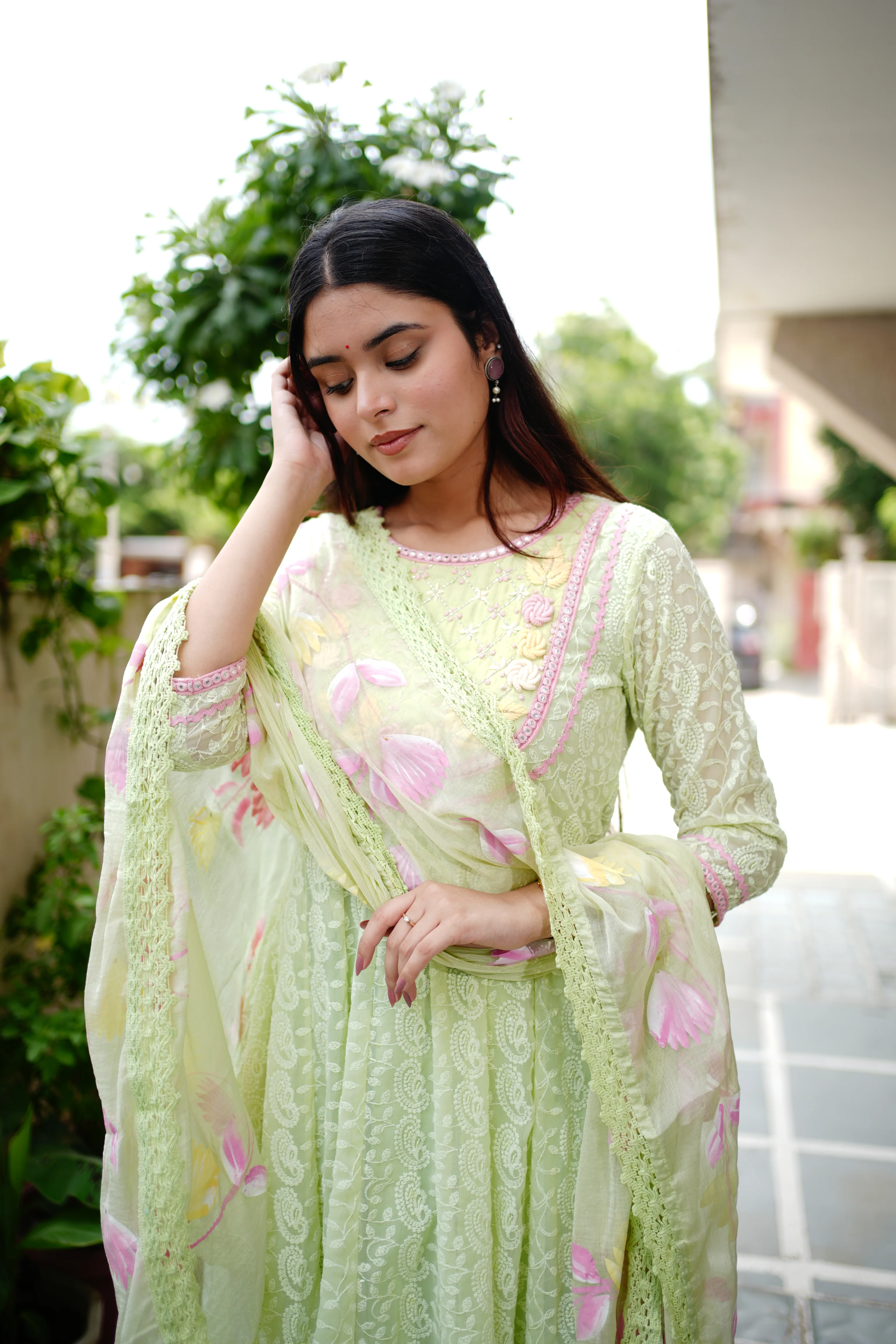 Mia Georgette HandEmbroidered Anarkali Set - Image 8