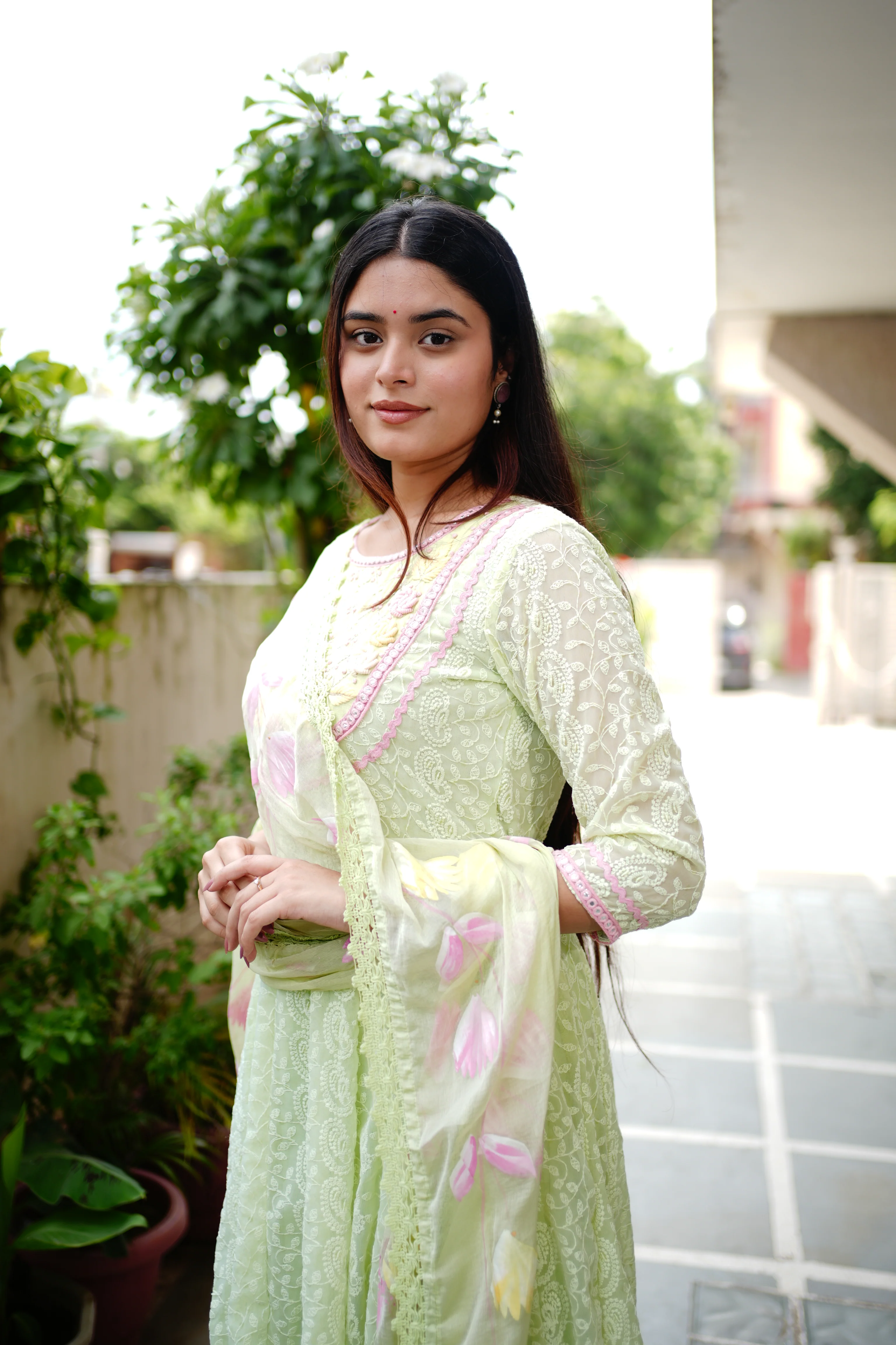 Mia Georgette HandEmbroidered Anarkali Set - Image 9