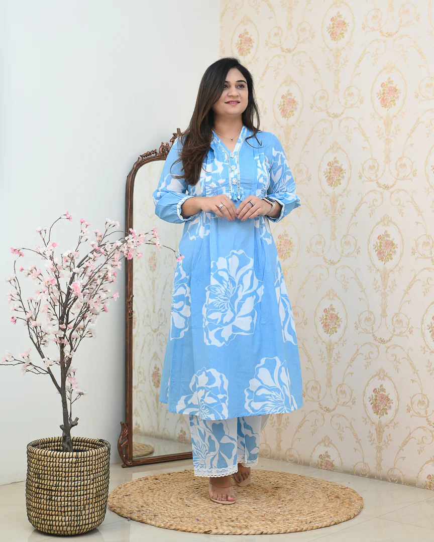 Mishika Cotton A-line Coord set - Image 18