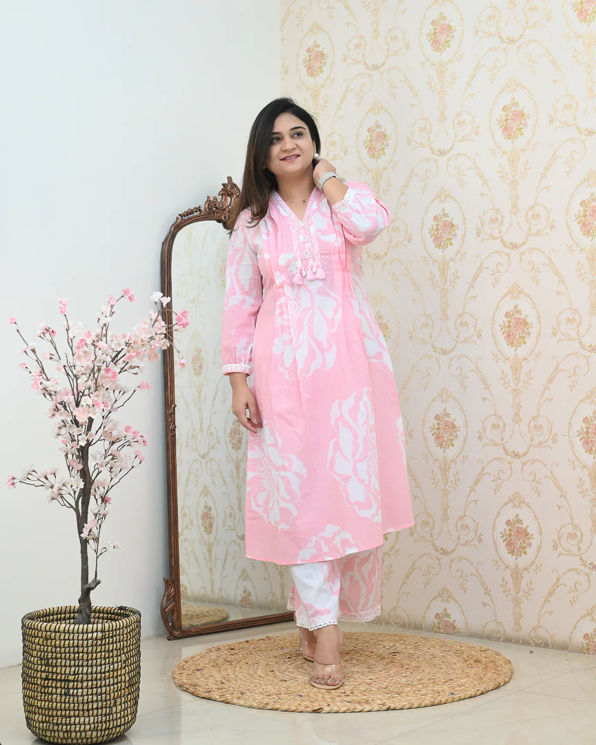 Mishika Cotton A-line Coord set - Image 19