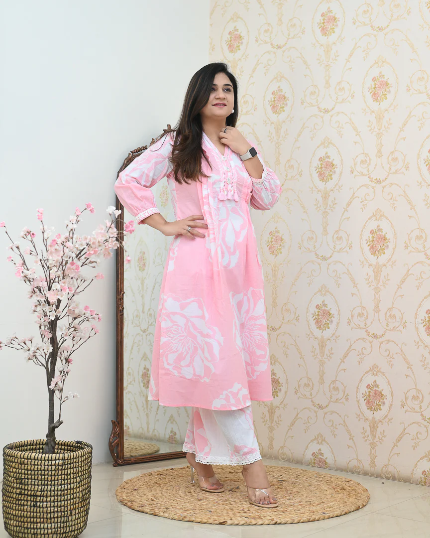 Mishika Cotton A-line Coord set - Image 4