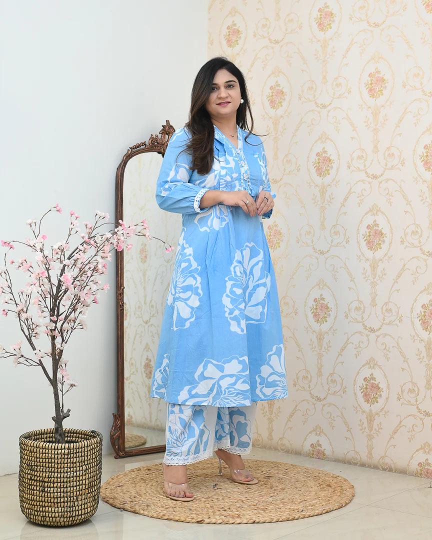 Mishika Cotton A-line Coord set - Image 5