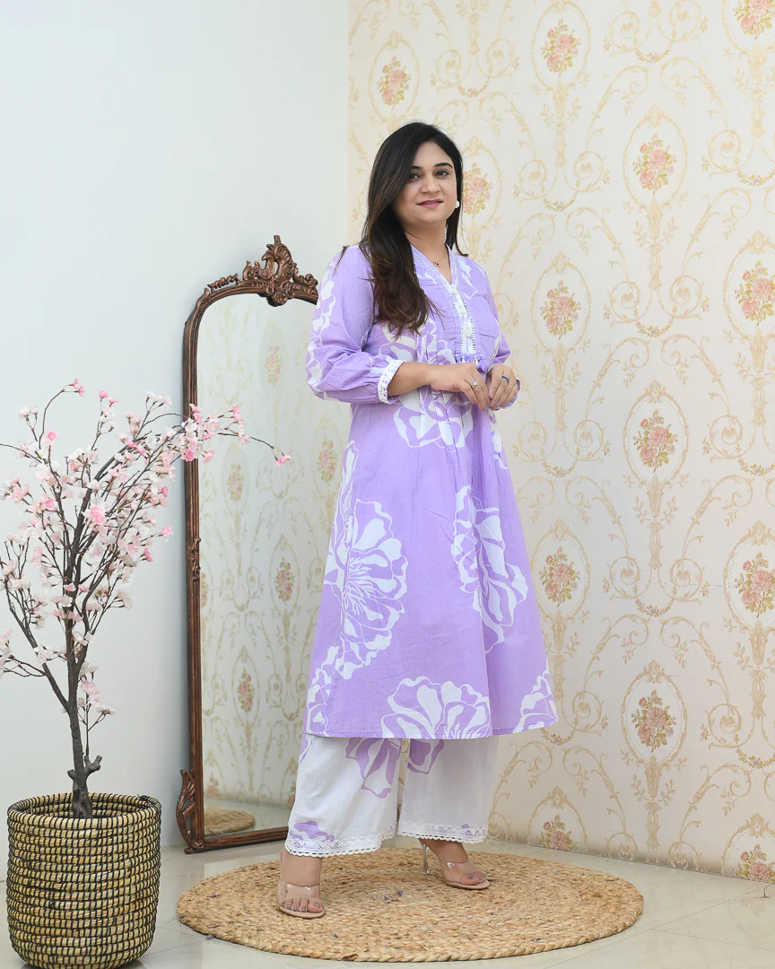Mishika Cotton A-line Coord set - Image 6