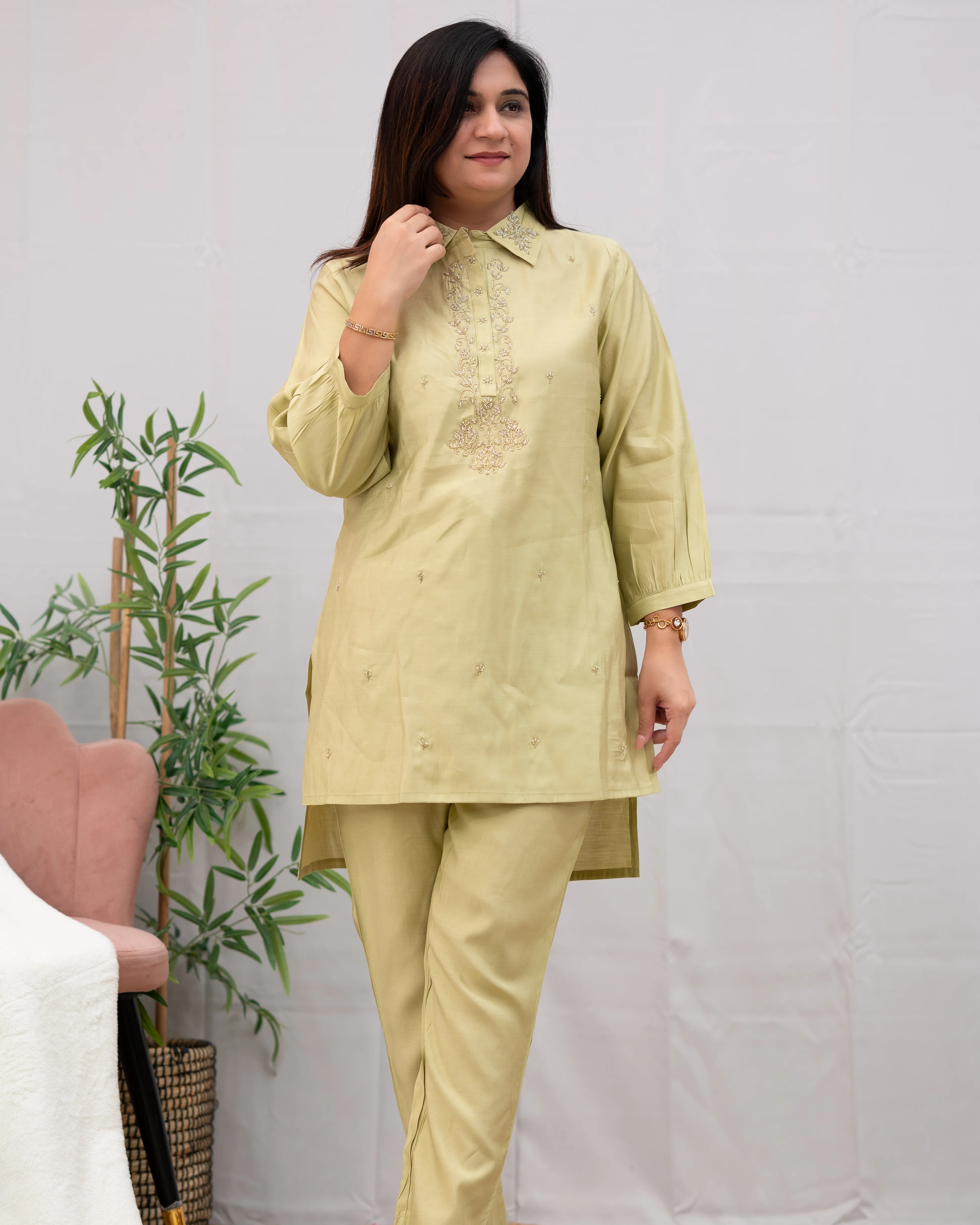 Miso Muslin Hand Embroidered Coord Set - Image 2