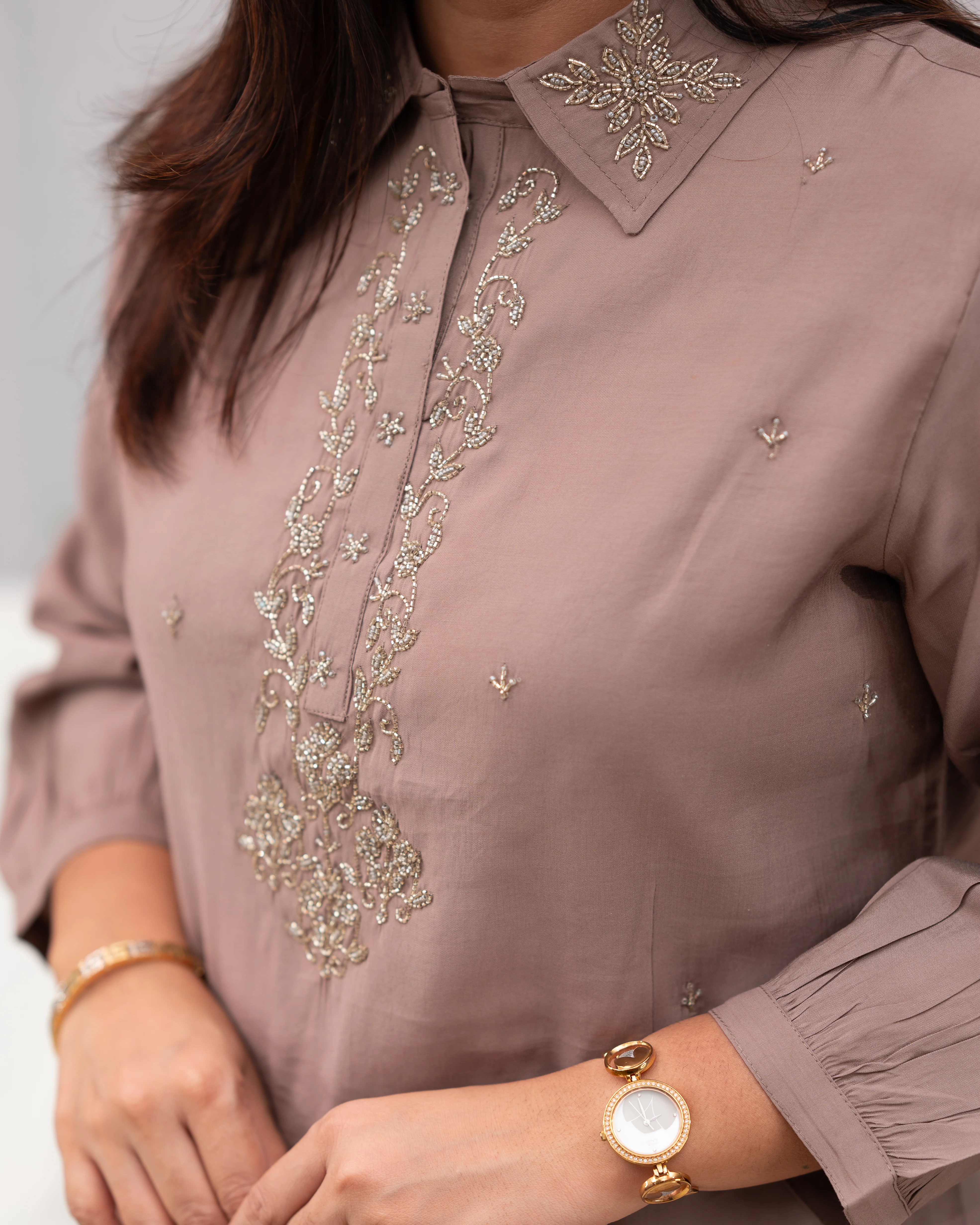 Miso Muslin Hand Embroidered Coord Set - Image 9