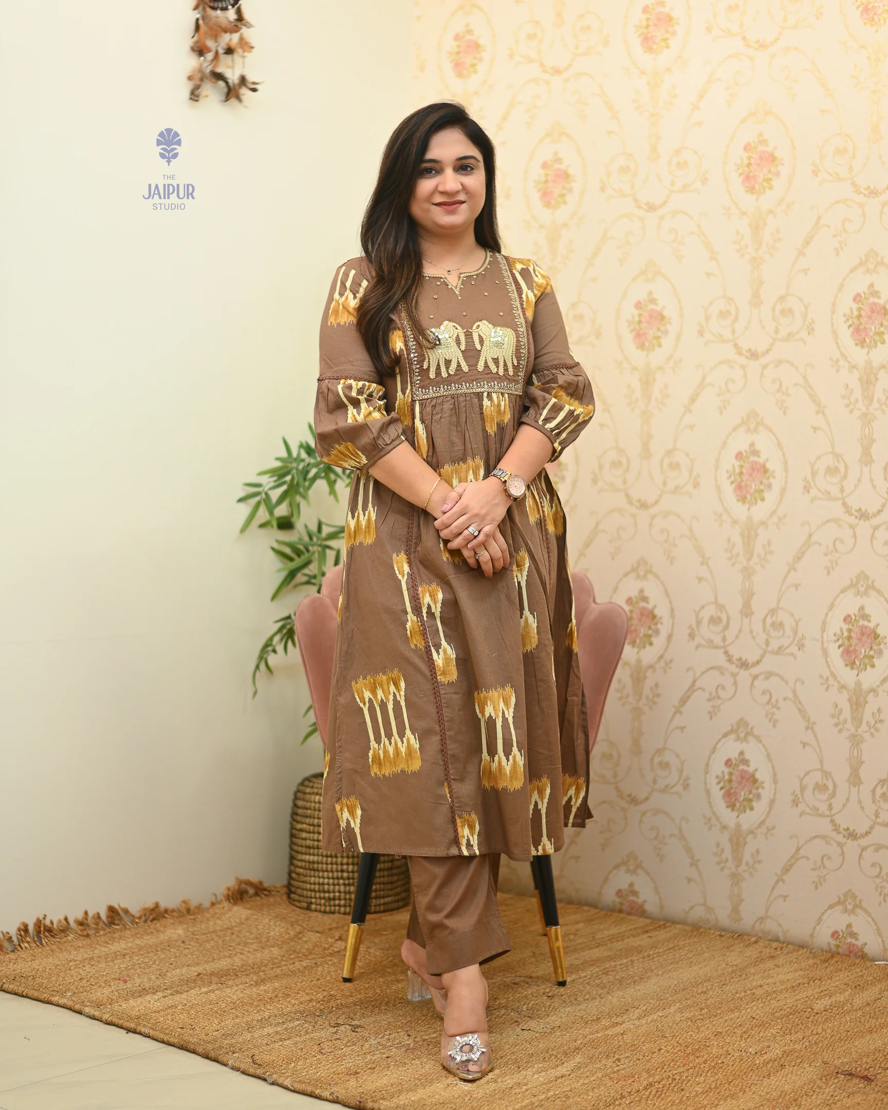 Mitali Summerish Cotton HandEmbroidered Pant Set - Image 3