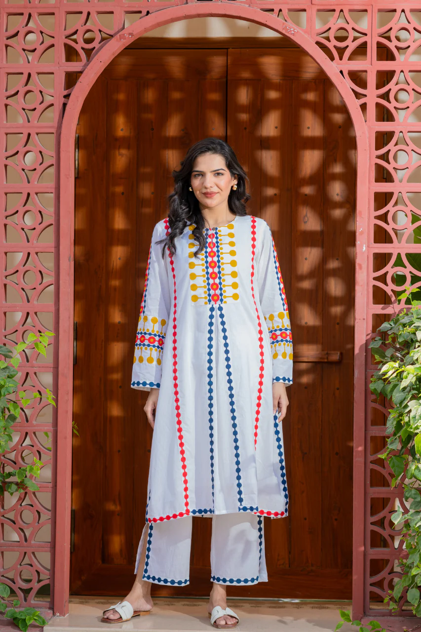Naaz Multicolor Cotton A-line Coord