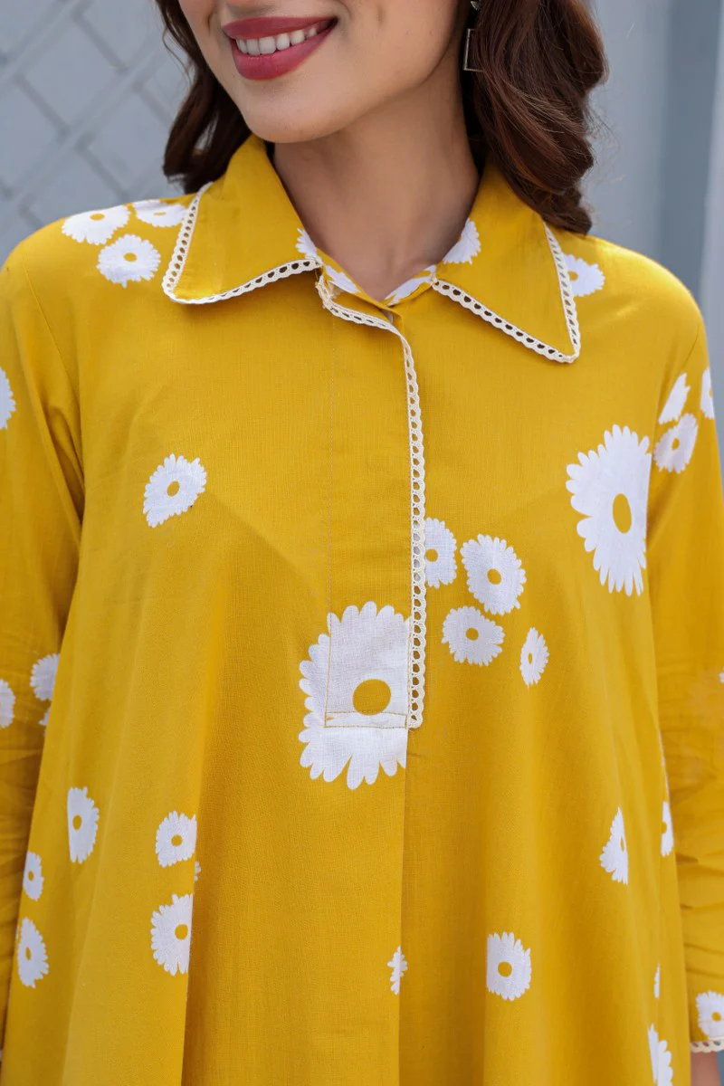 Nayab Cotton Floral A-line Coord Set - Image 12
