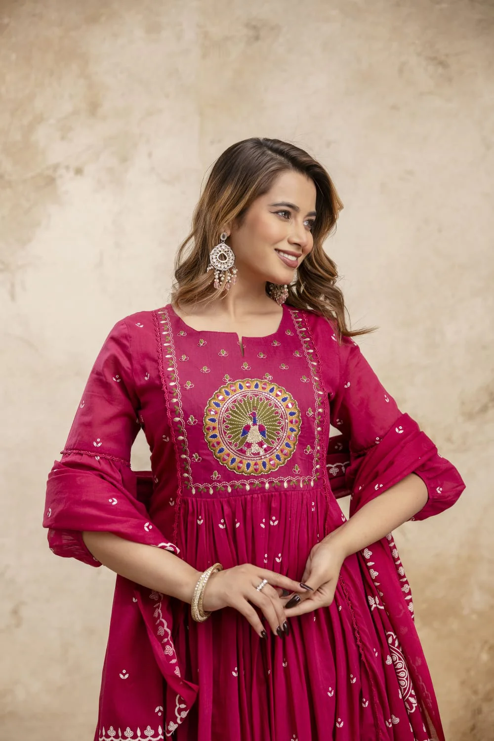 Neerja Mul Cotton Embroidered Pant Set - Image 11