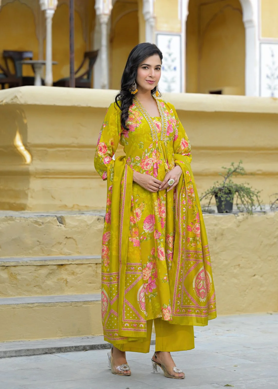 Nehal Vetican Silk A-line Divider Set - Image 4