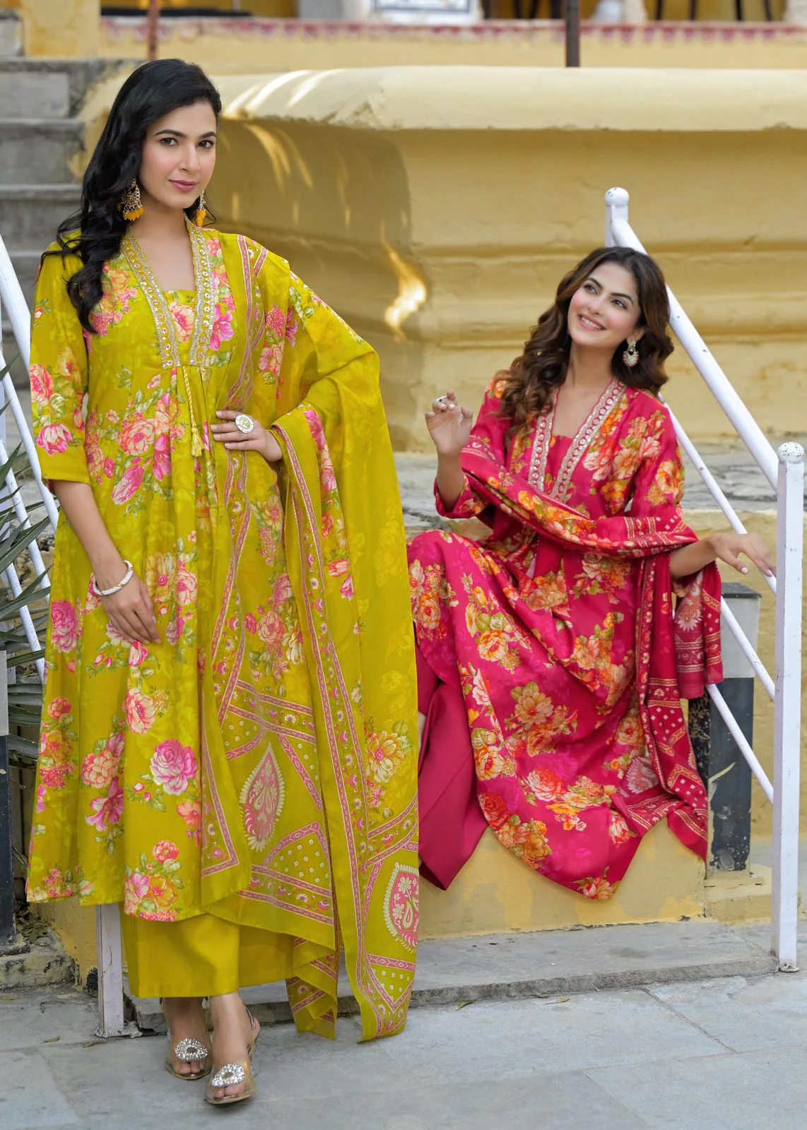 Nehal Vetican Silk A-line Divider Set - Image 7