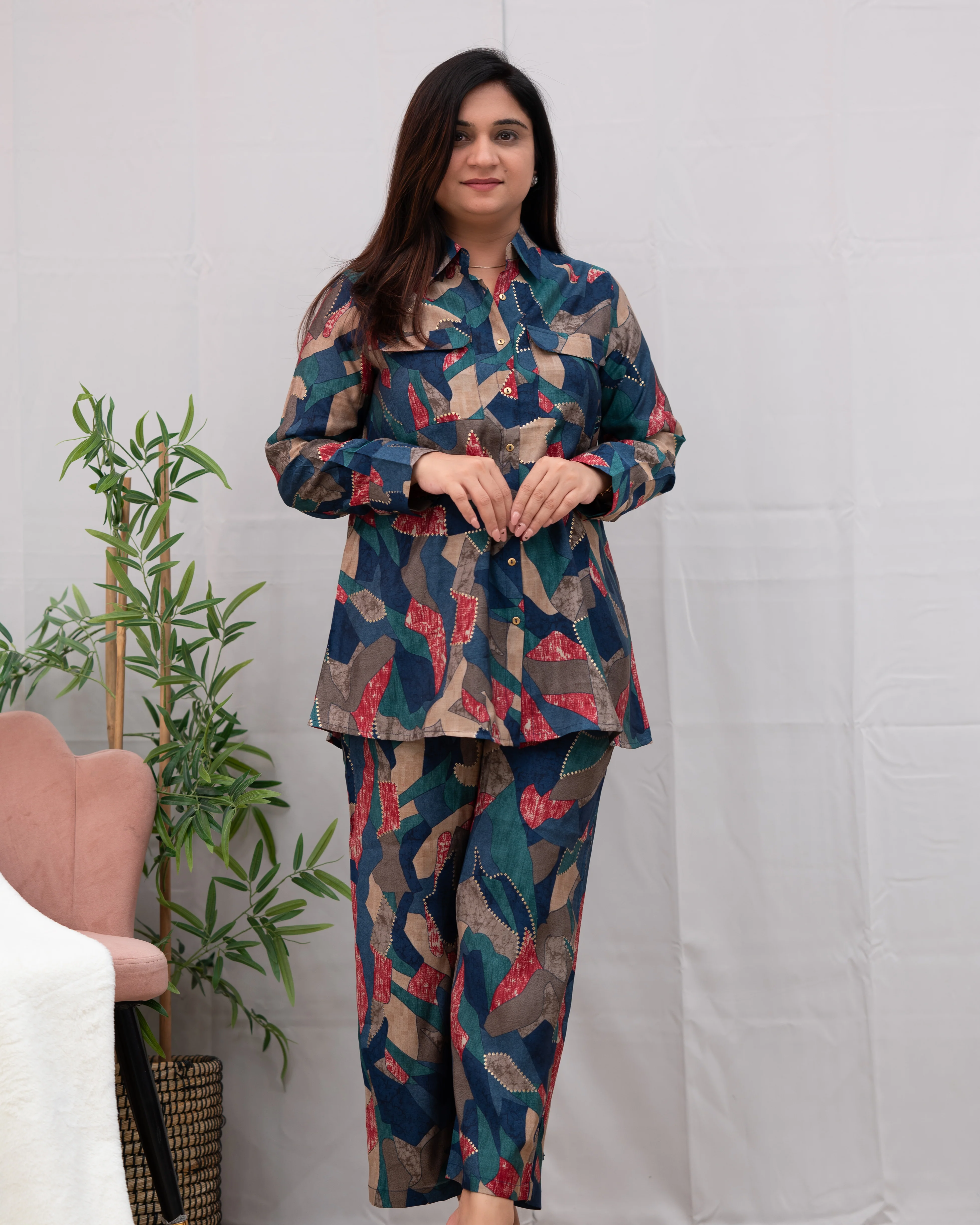 Nia Muslin digital Print Coord Set - Image 2