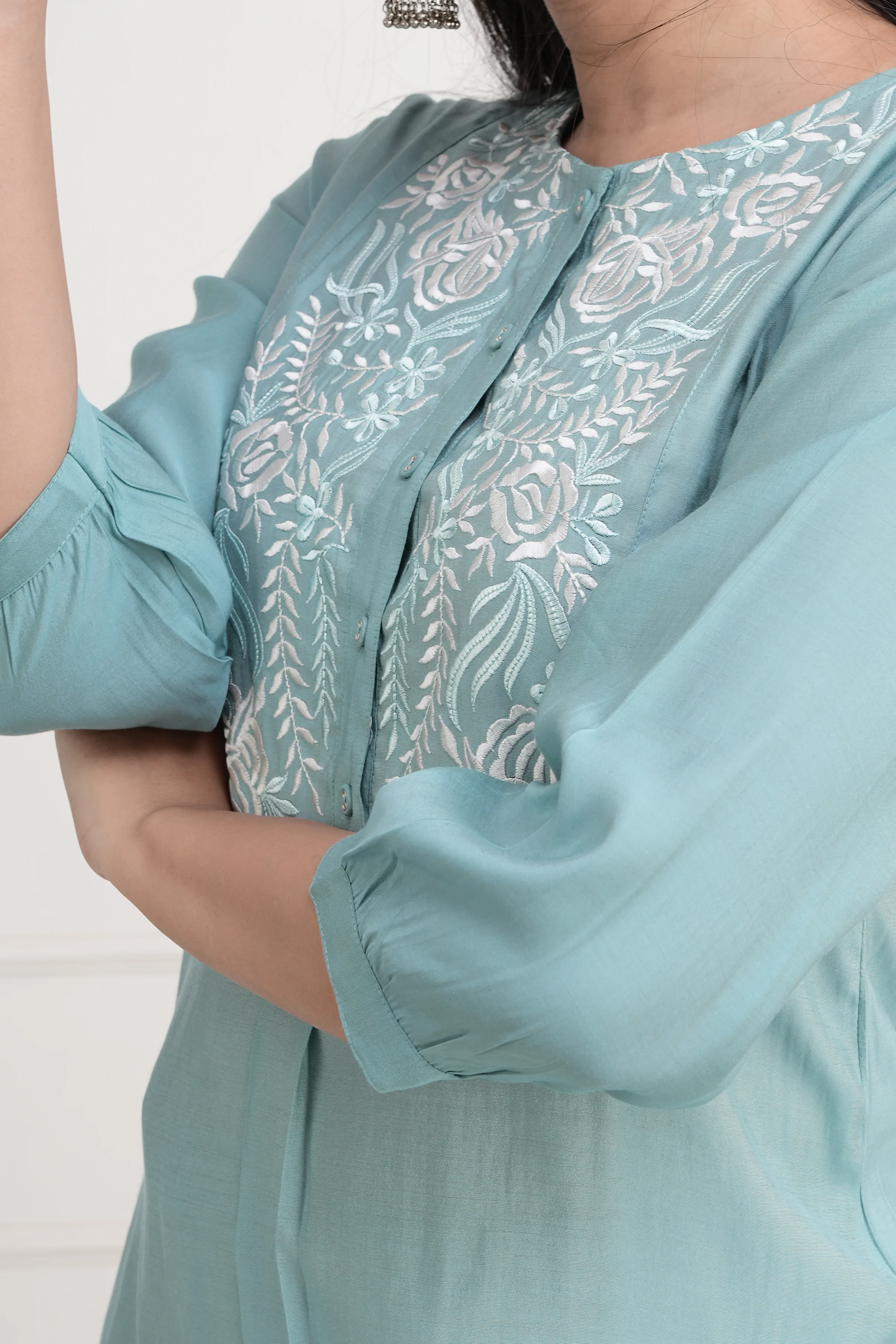 Niasa Muslin Embroidered Coord Set - Image 6