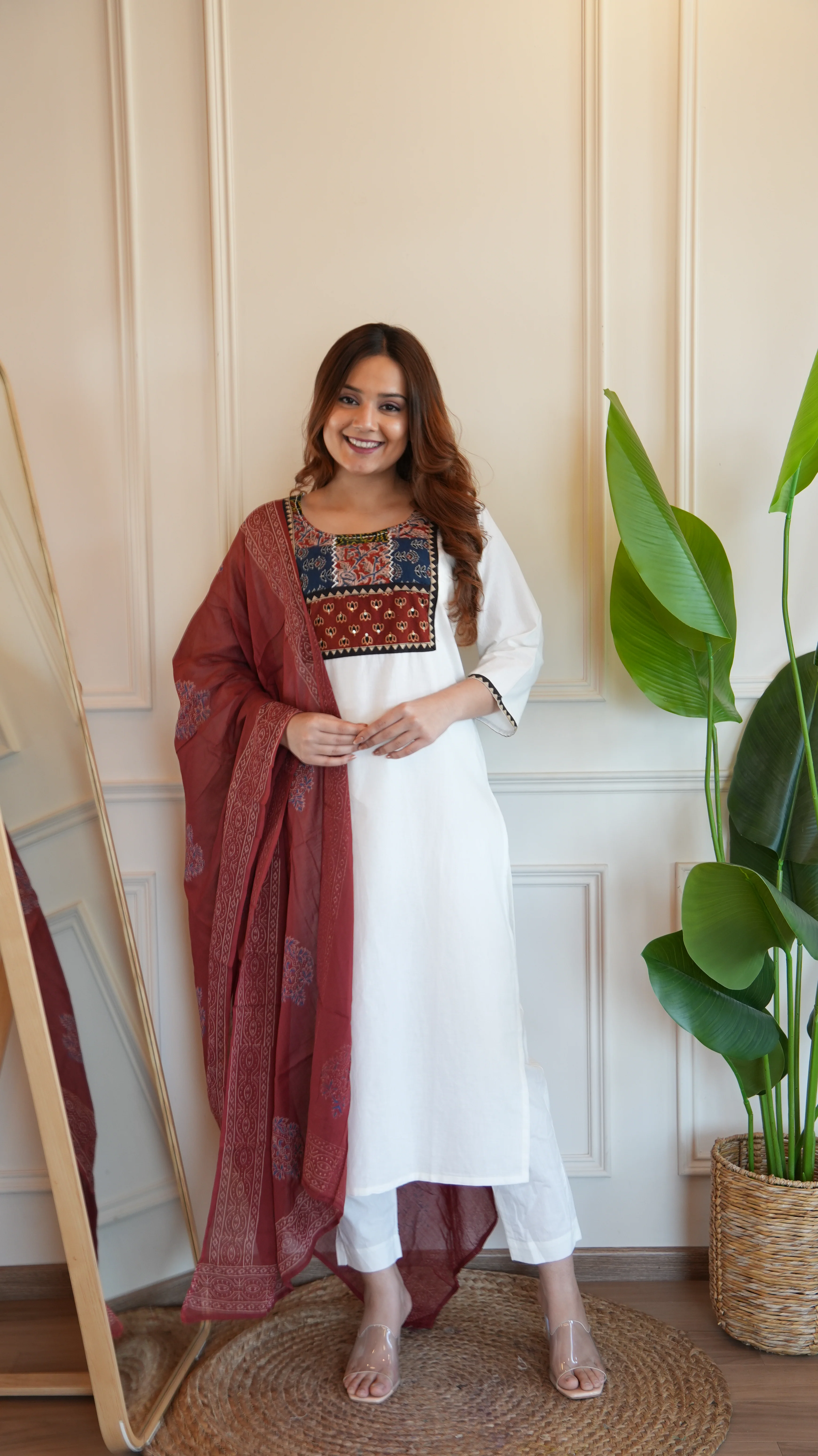 Niharika Cotton Patch Detailed Pant set - Image 4