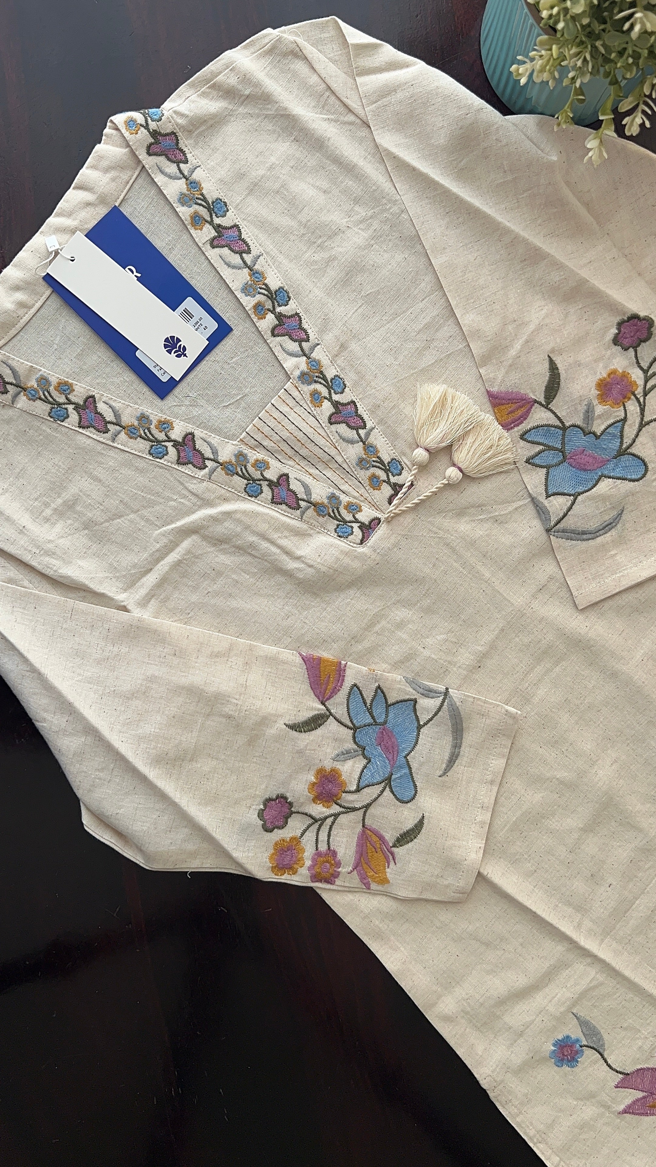 Nimrat Cotton Embroidered Pant Set - Image 2