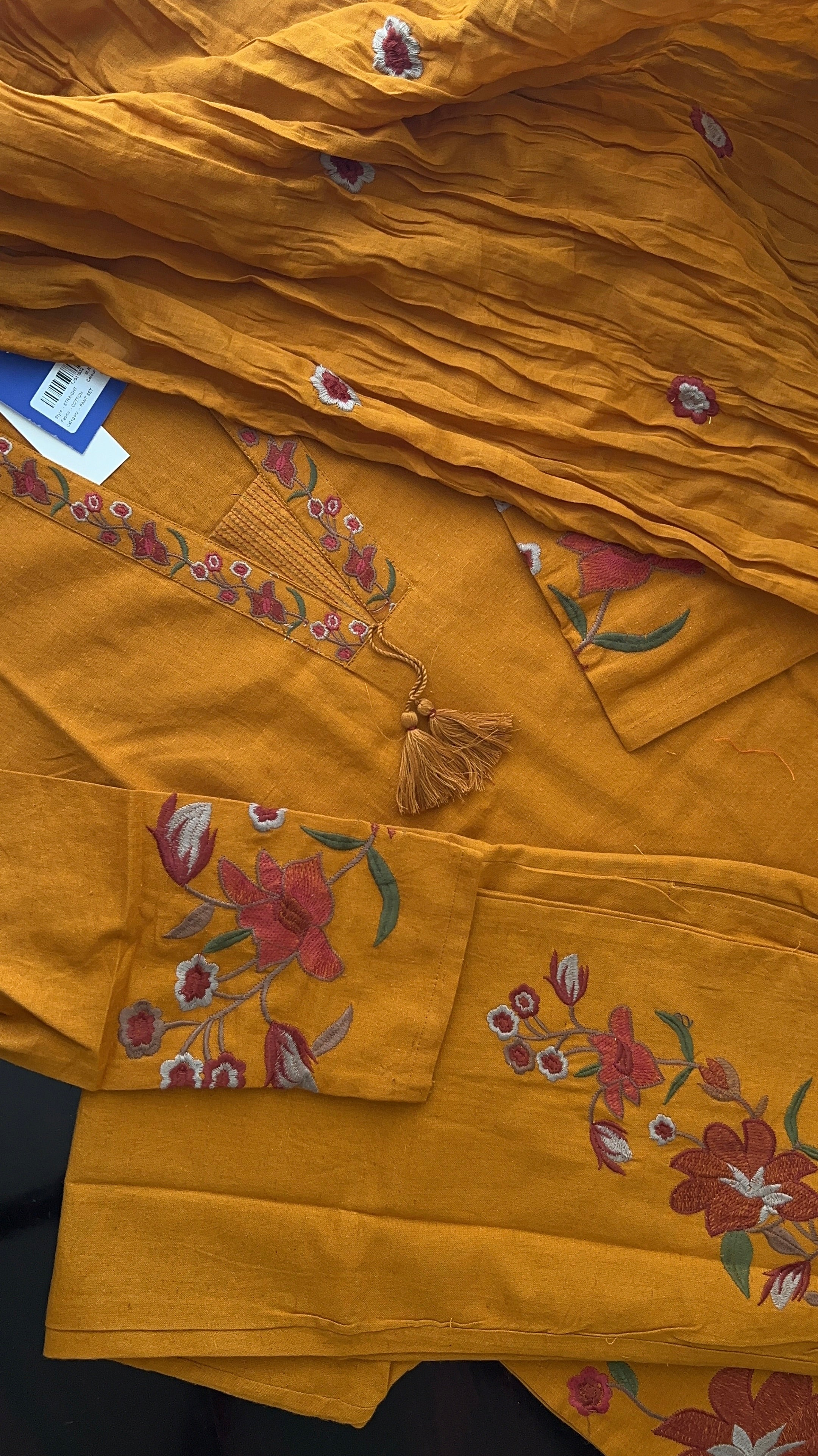 Nimrat Cotton Embroidered Pant Set - Image 9