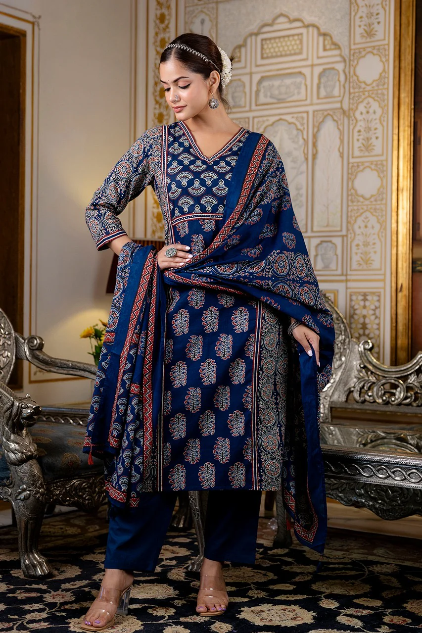 Noor Cotton Embroidered Pant Set - Image 14