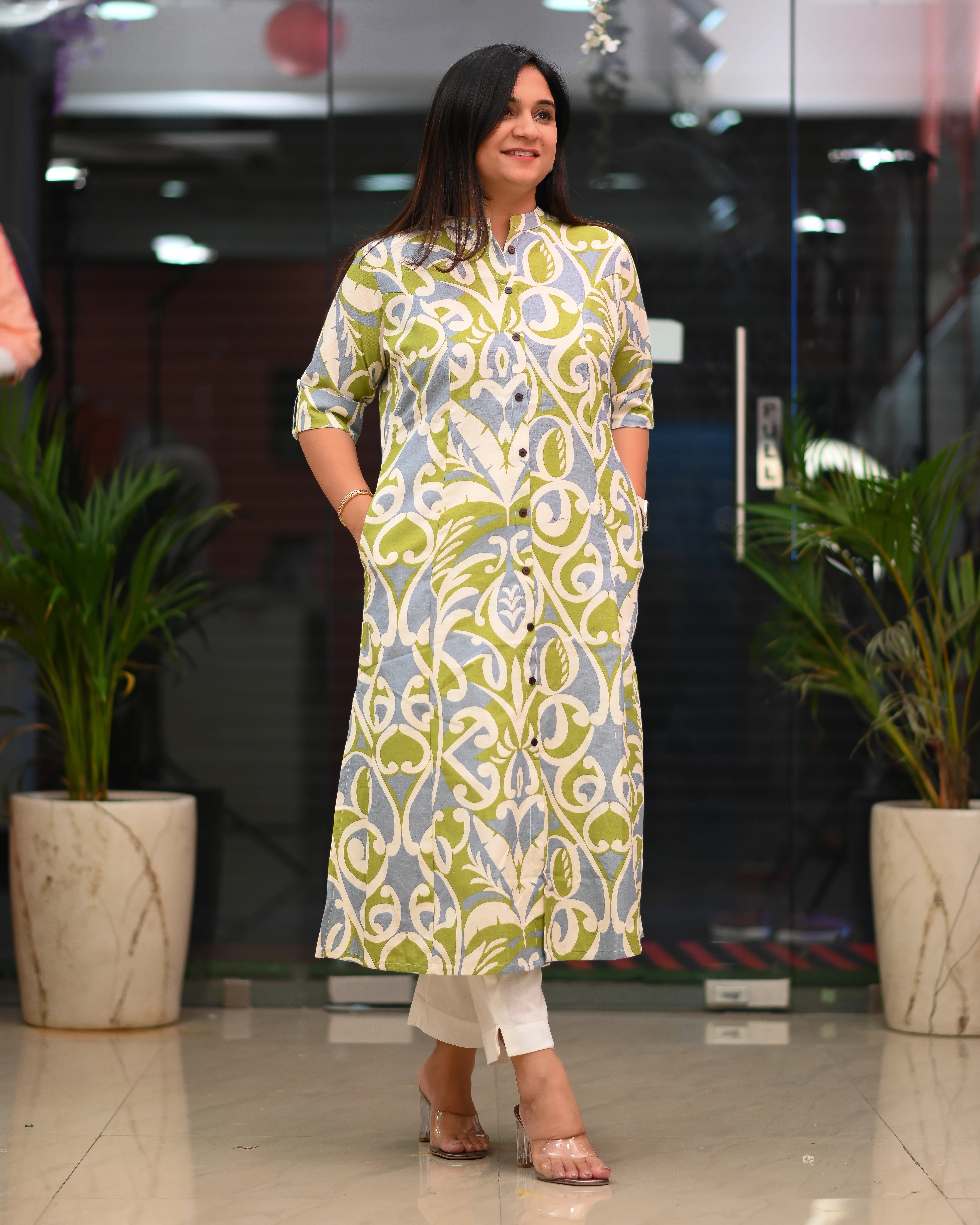 Noora Cotton Casual A-Line Kurta - Image 8
