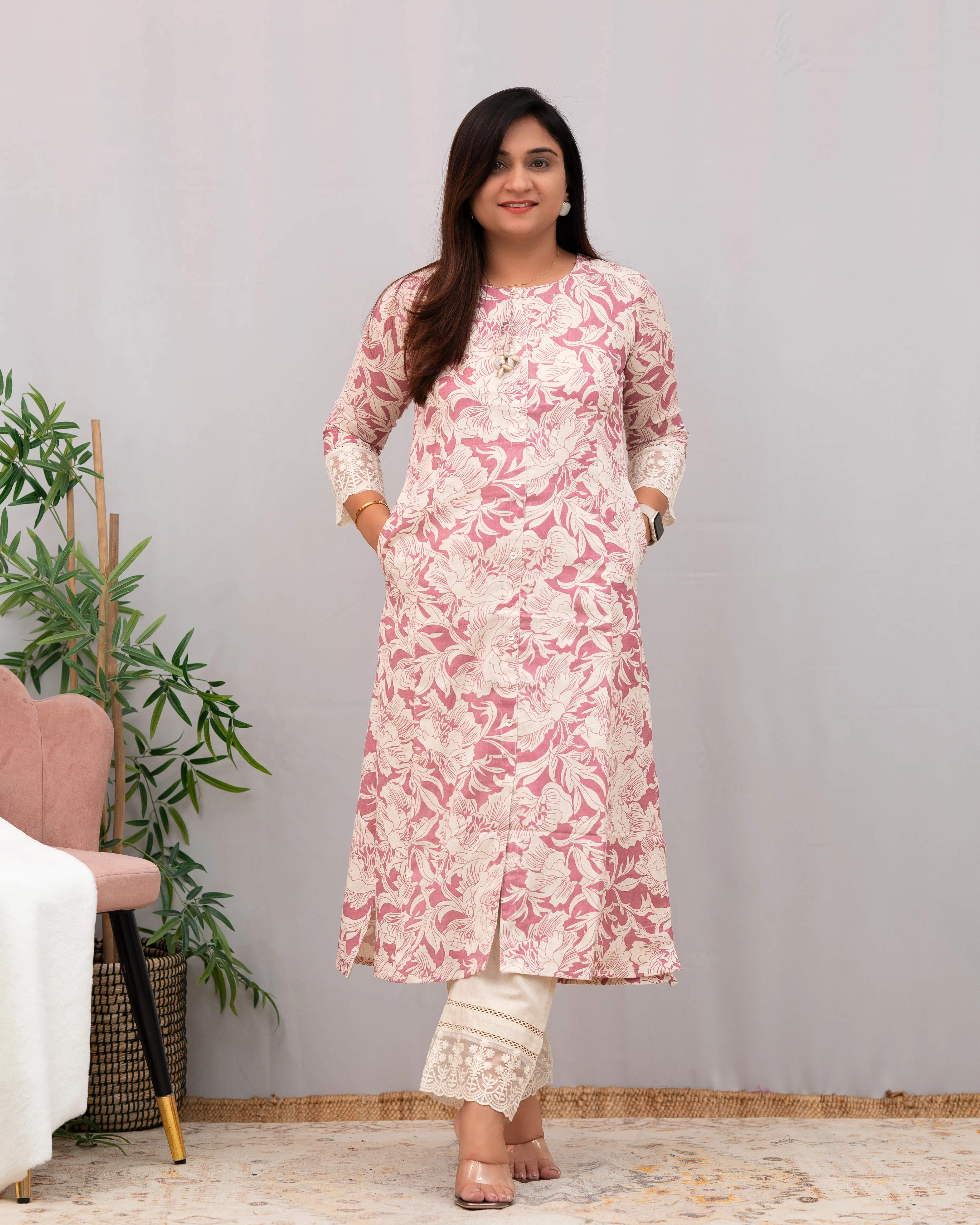 Pakhi Cotton A-line Pant Set - Image 5