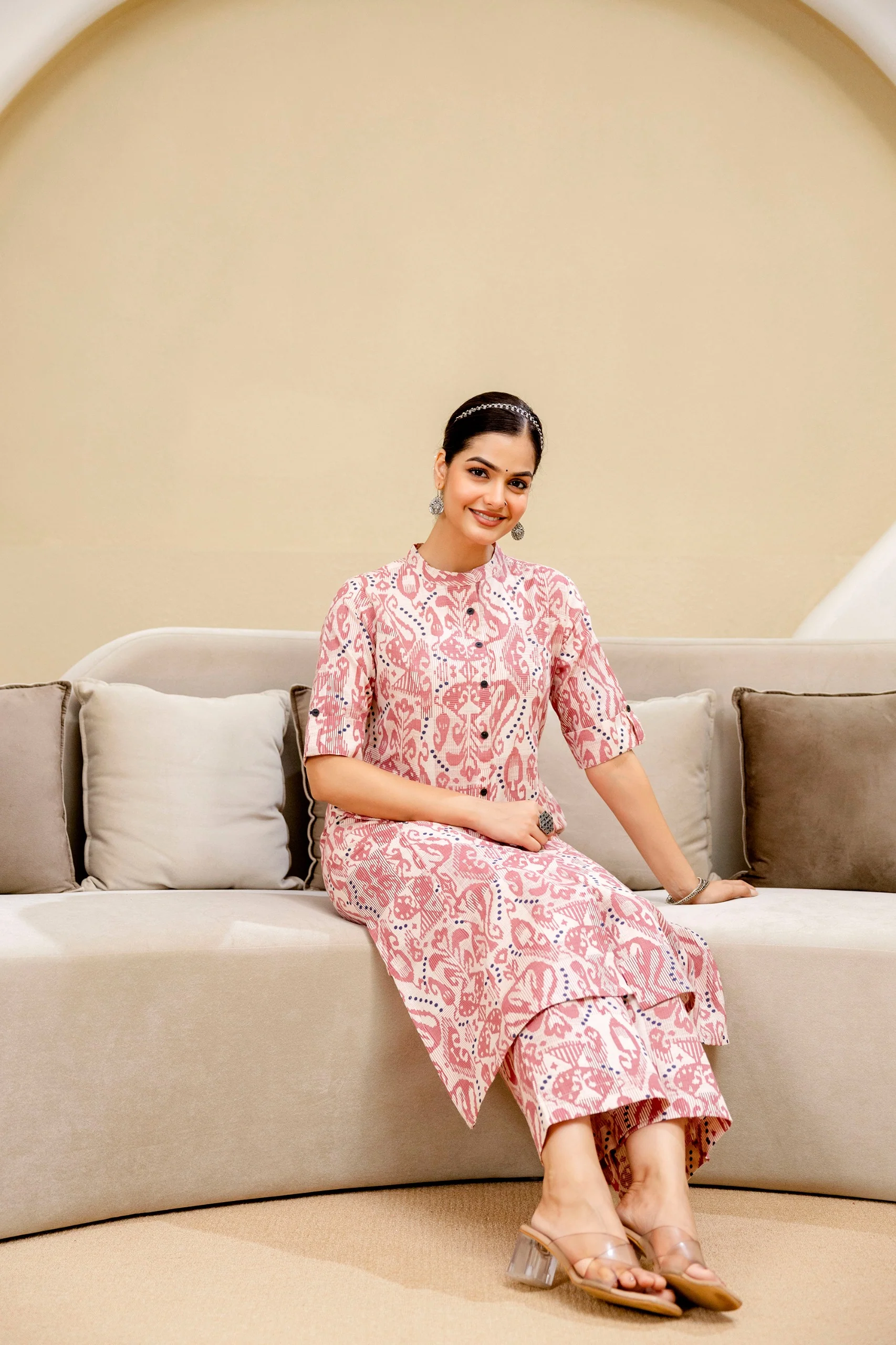 Pari Cotton Ikkat Cotton A-line Coord Set - Image 11
