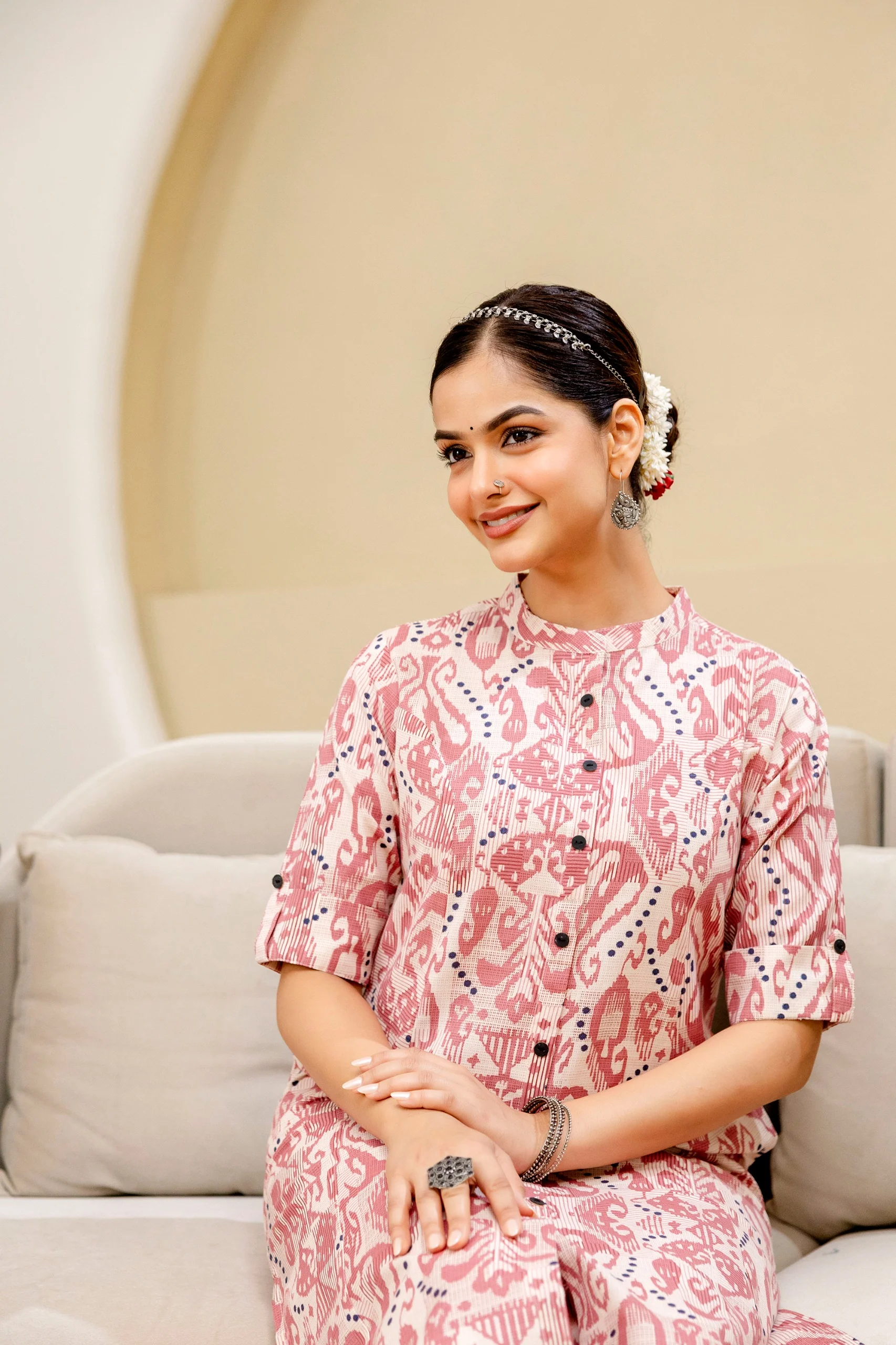 Pari Cotton Ikkat Cotton A-line Coord Set - Image 13