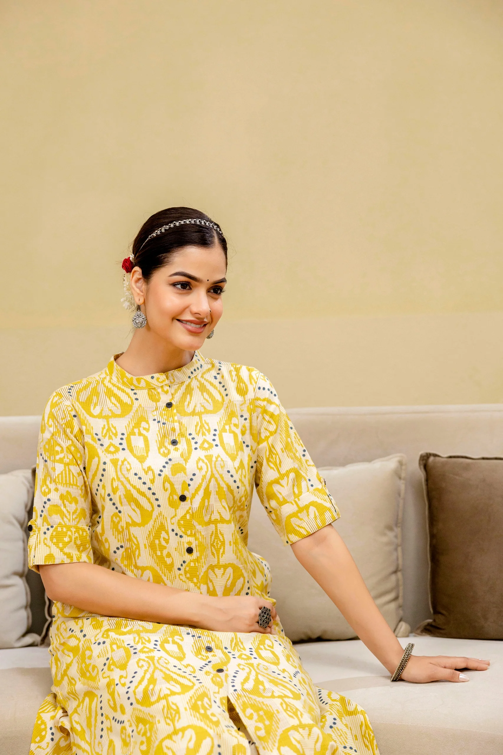 Pari Cotton Ikkat Cotton A-line Coord Set - Image 18