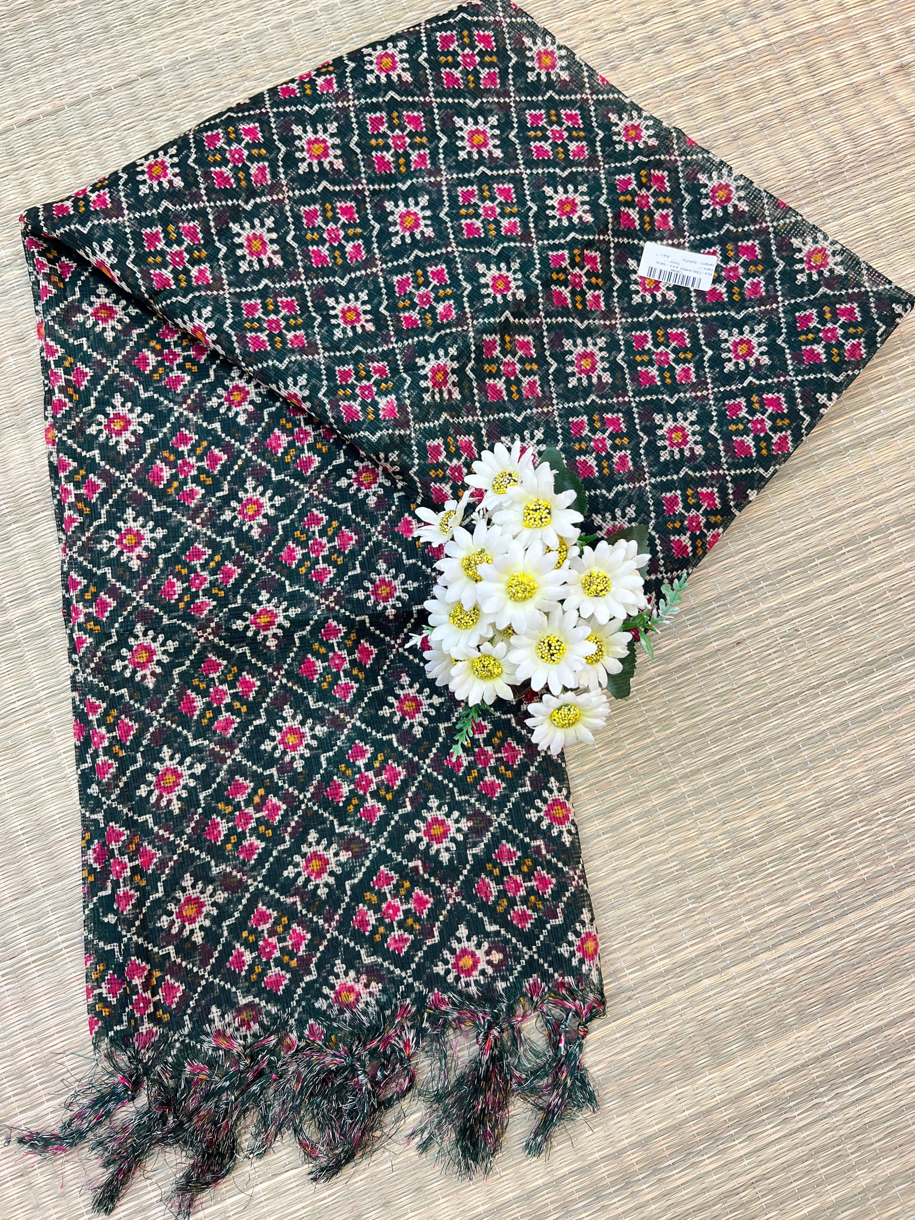Patola Print Kota Doria Dupatta - Image 4