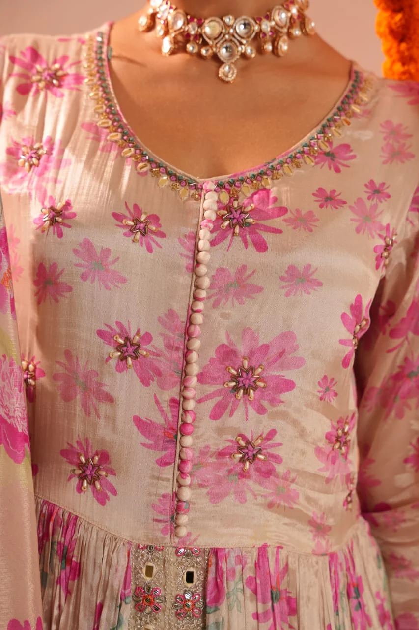 Premium Chinon Embroidered Dupatta Set - Image 8