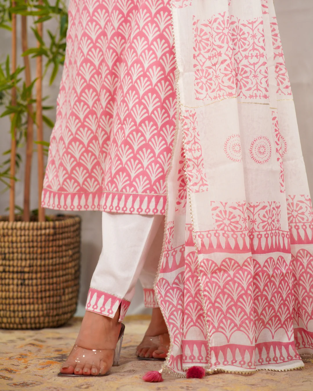 Premium Cotton Embroidered Pant Set - Image 5