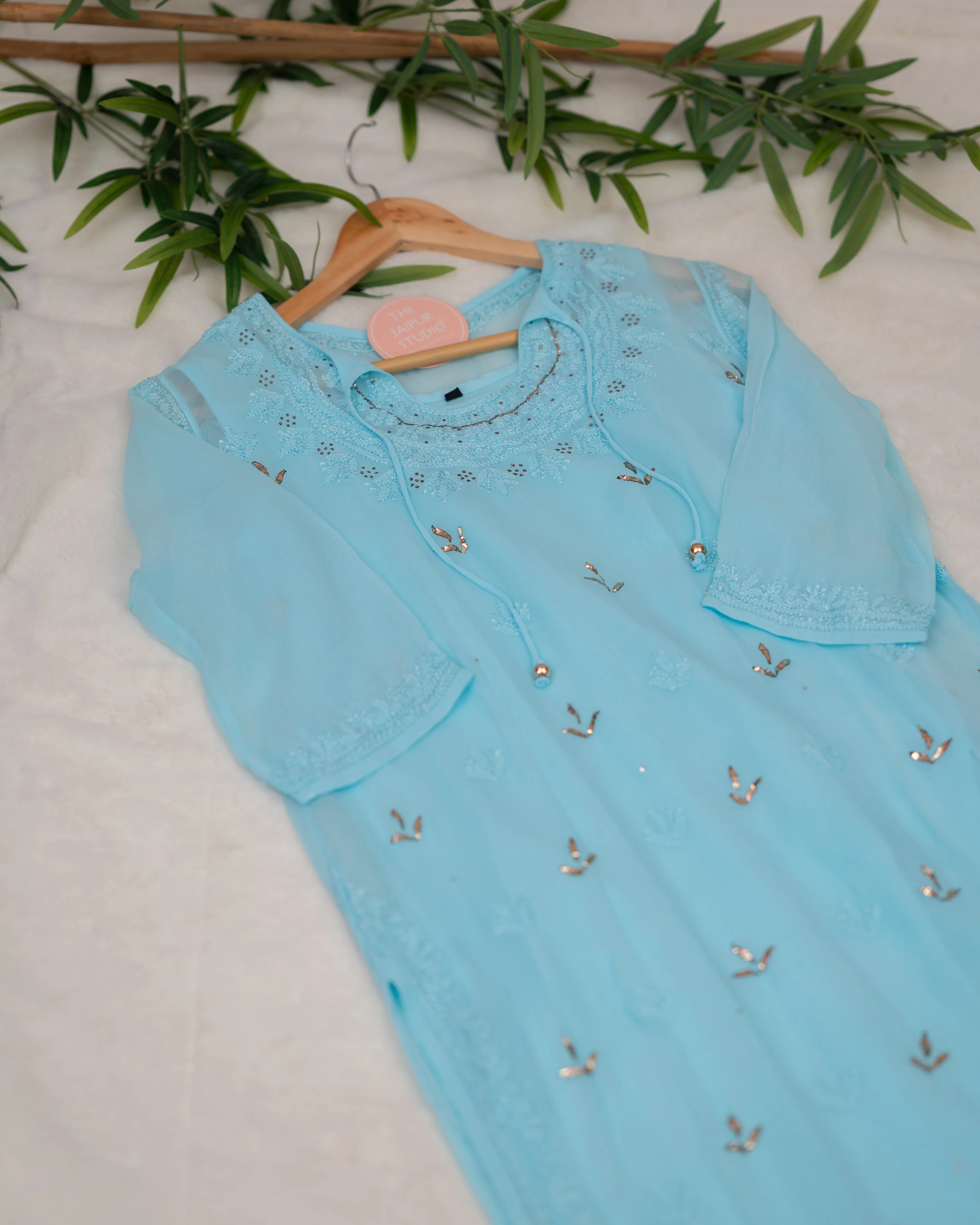 Premium Georgette Lucknowi Kurta - Image 3