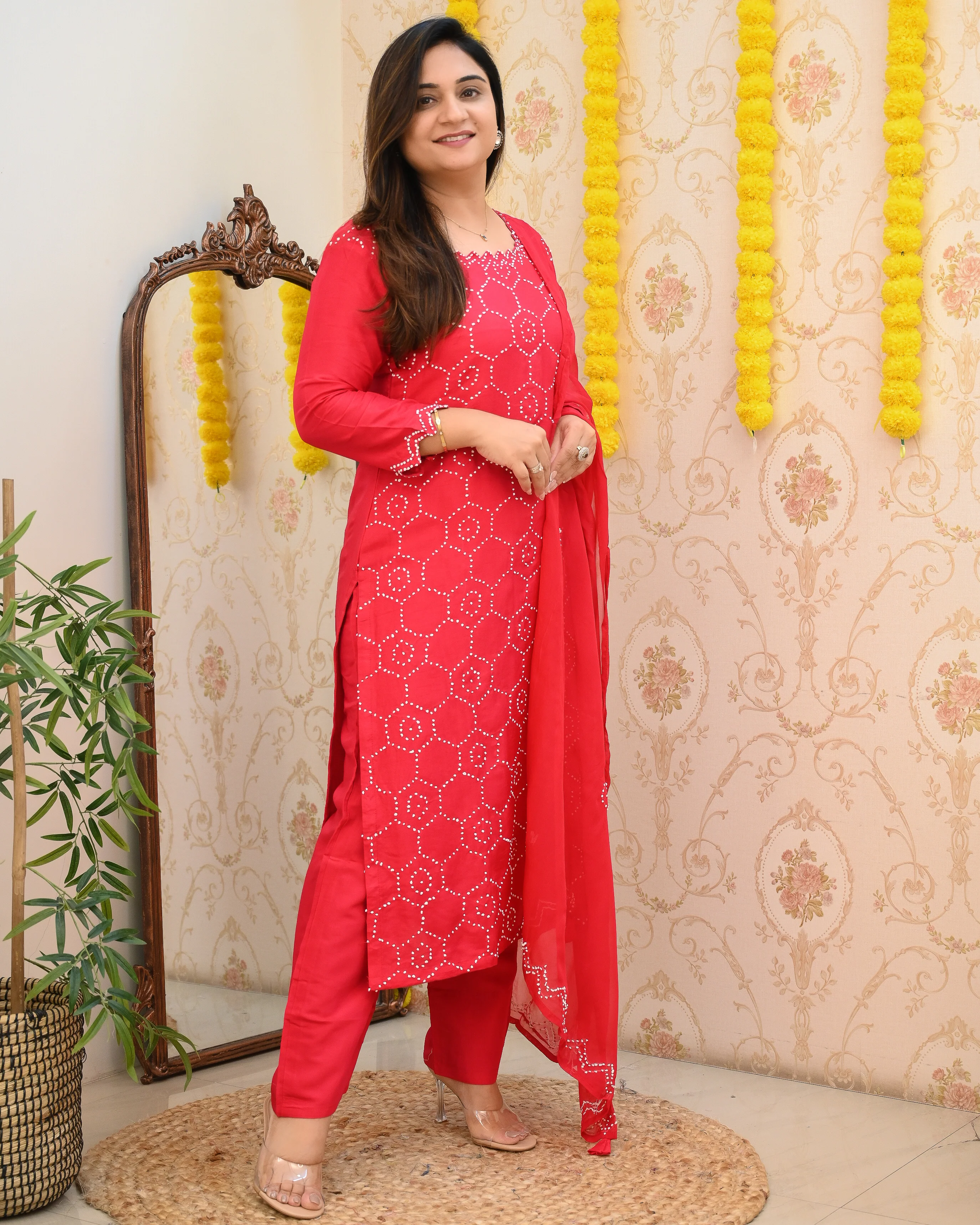 Premium Muslin Knot Embroidered Suit - Image 5