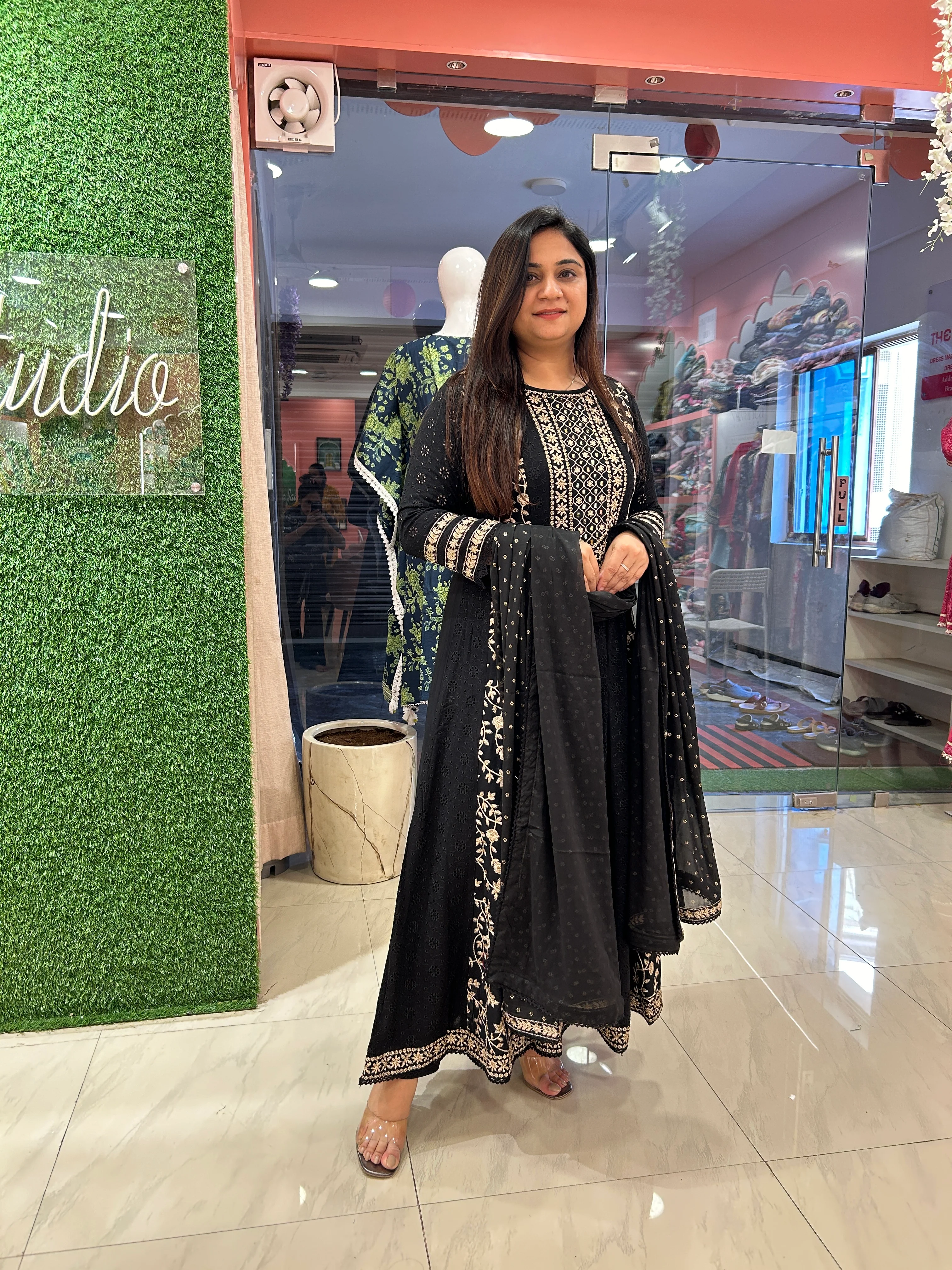 Premium Rayon Embroidered Anarkali Set - Image 2